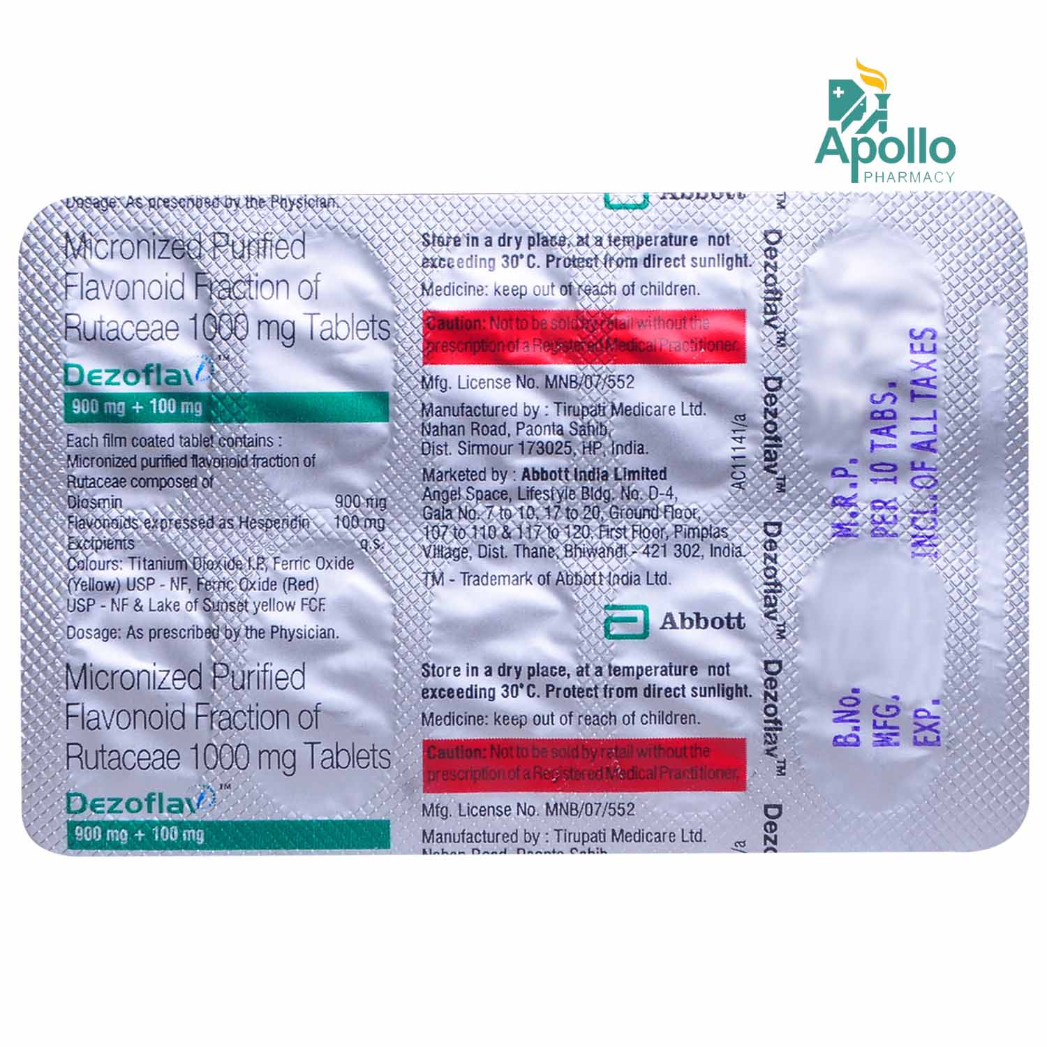 Dezoflav Tablet 10's, Pack of 10 TABLETS Dezoflav Tablet 10's, Pack of 10 TABLETS