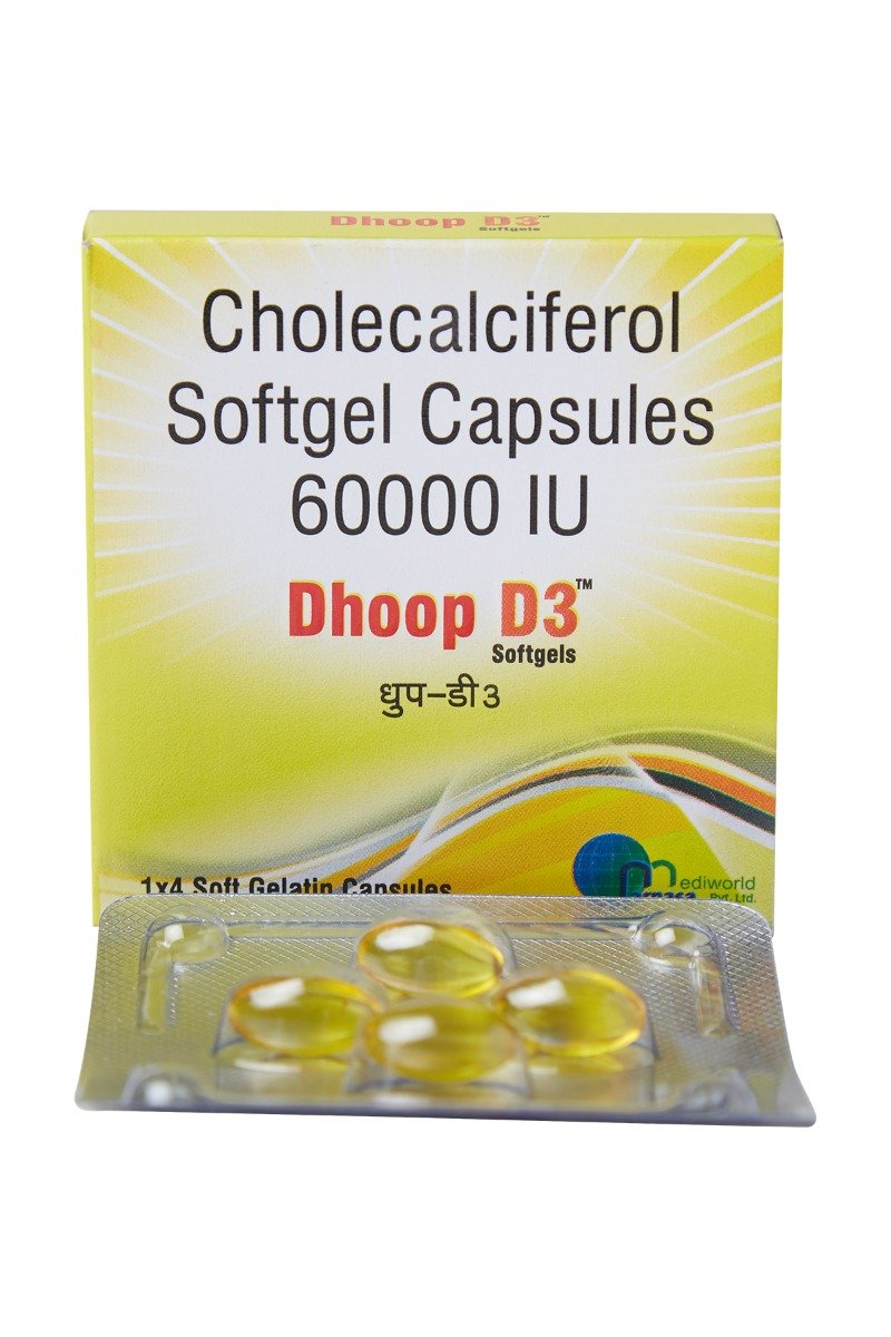 Dhoop D3 Capsule 4's, Pack of 4 Dhoop D3 Capsule 4's, Pack of 4