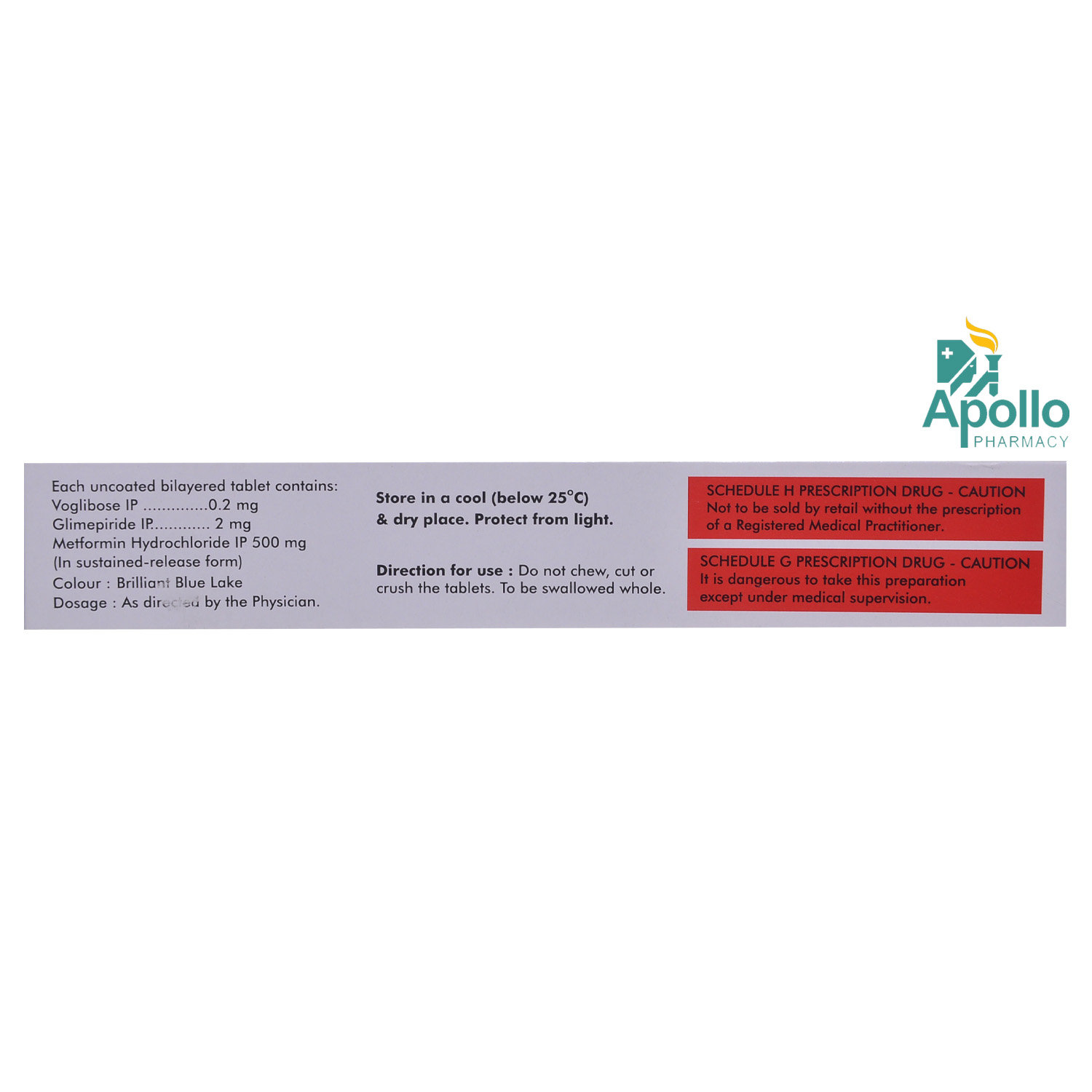 Diapride M2 LV Tablet 15's, Pack of 15 TABLETS Diapride M2 LV Tablet 15's, Pack of 15 TABLETS