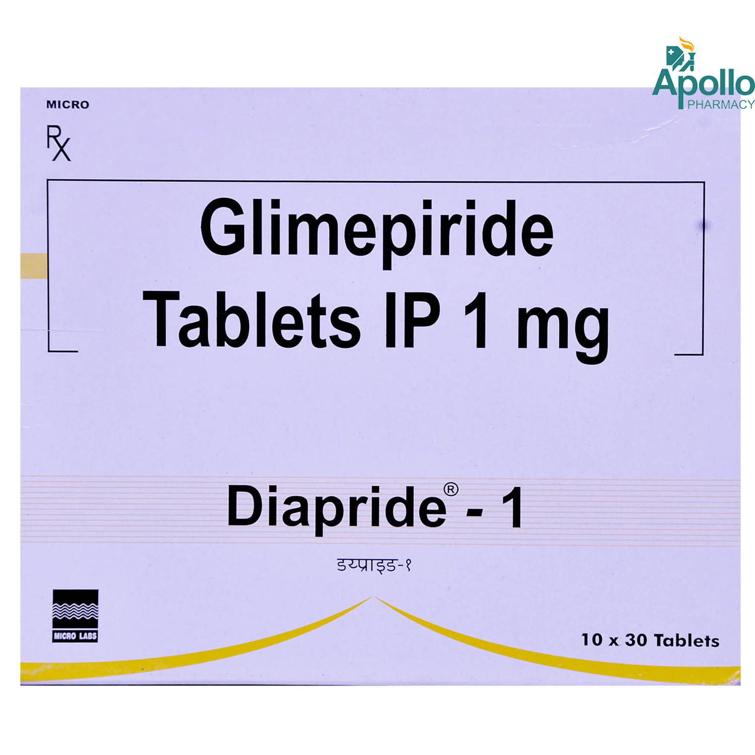 Diapride-1 Tablet 30's, Pack of 30 TABLETS Diapride-1 Tablet 30's, Pack of 30 TABLETS