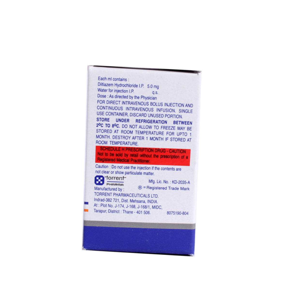 Dilzem IV Injection 5 ml, Pack of 1 Injection Dilzem IV Injection 5 ml, Pack of 1 Injection