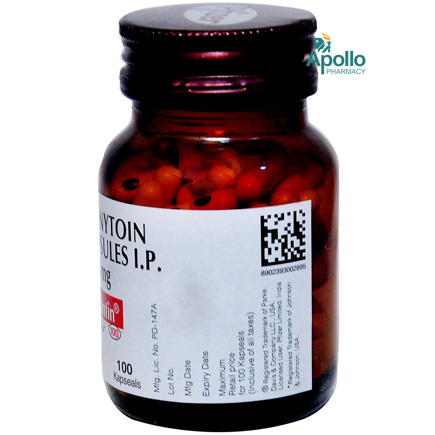 Dilantin 100 Capsule 100's, Pack of 1 Capsule Dilantin 100 Capsule 100's, Pack of 1 Capsule