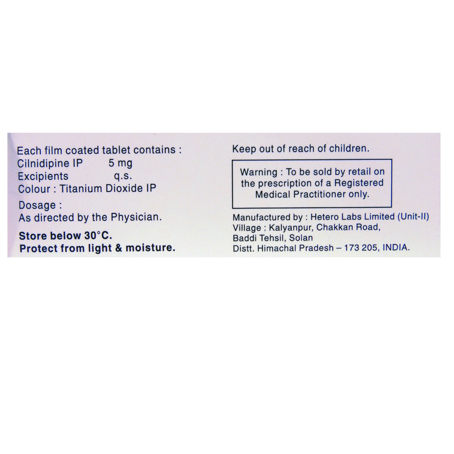 Dilnip 5 Tablet 10's, Pack of 10 TABLETS Dilnip 5 Tablet 10's, Pack of 10 TABLETS