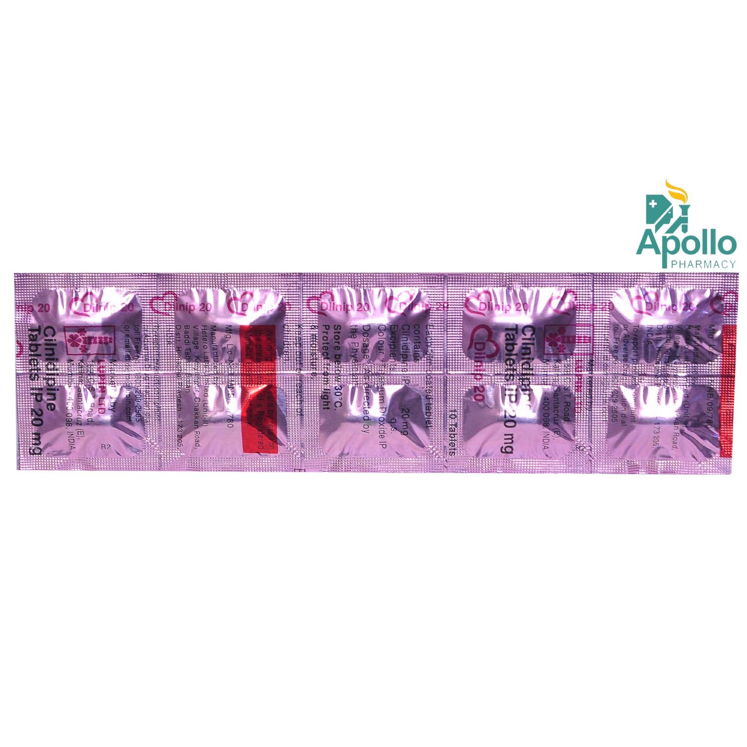 Dilnip 20 Tablet 10's, Pack of 10 TabletS Dilnip 20 Tablet 10's, Pack of 10 TabletS