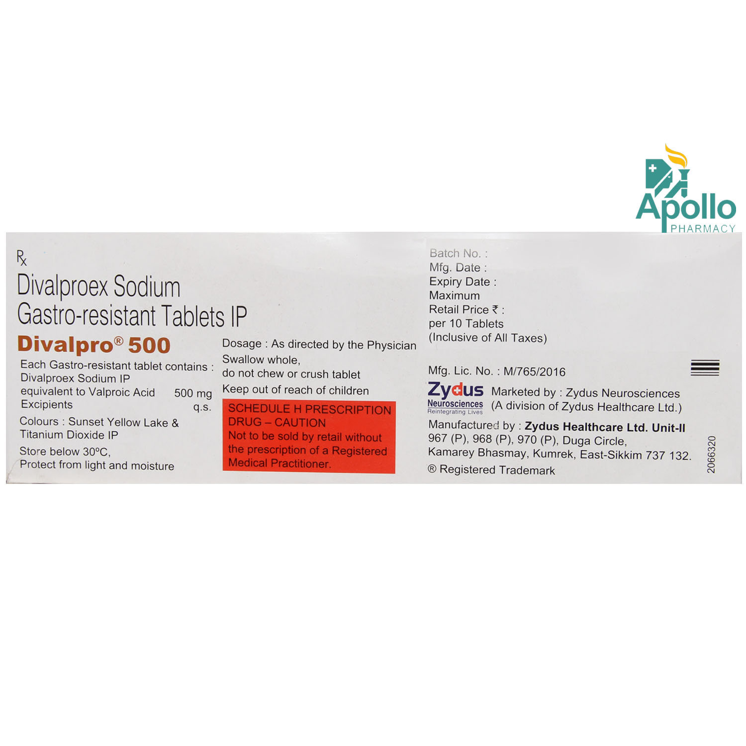 Divalpro 500 Tablet 10's, Pack of 10 TABLETS Divalpro 500 Tablet 10's, Pack of 10 TABLETS