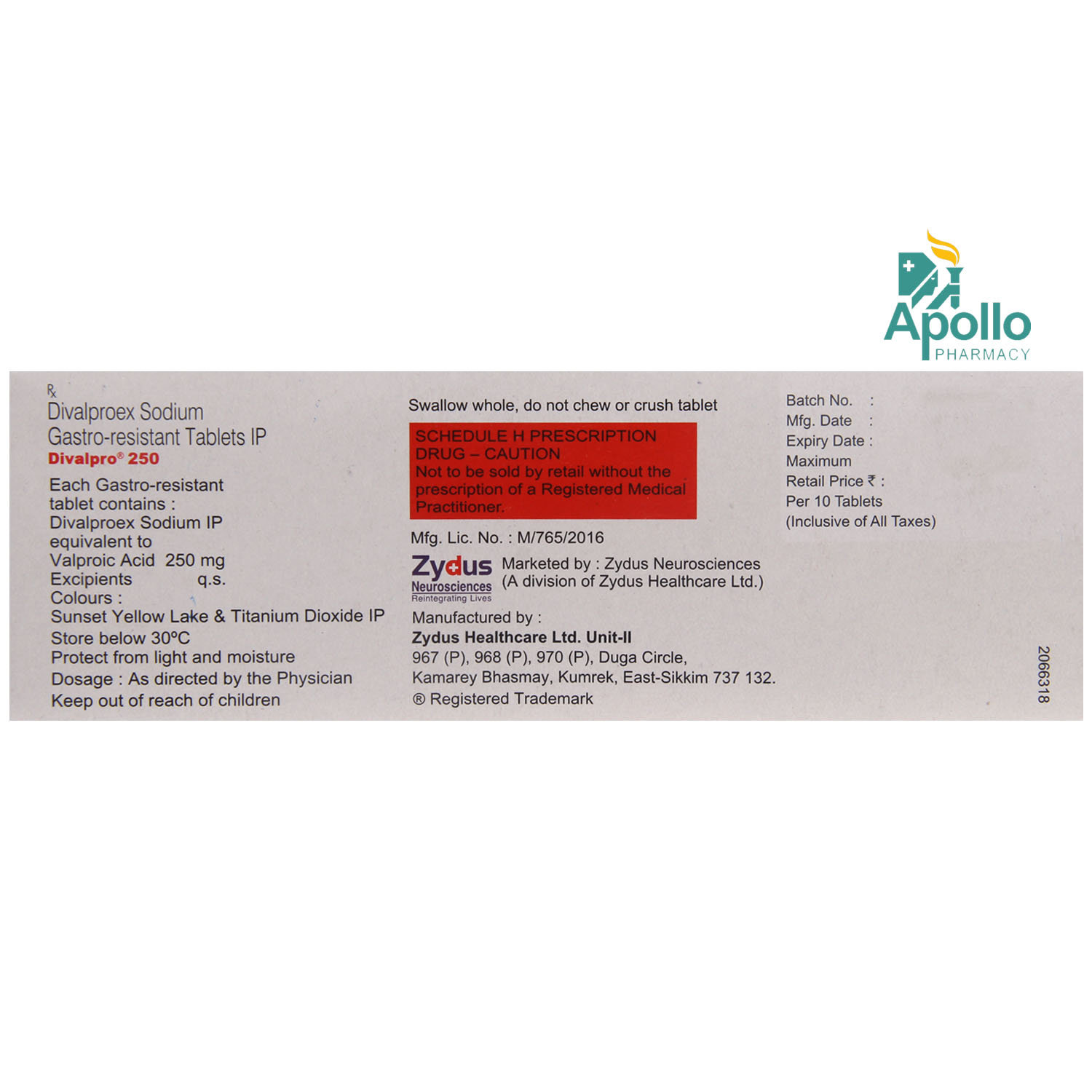 Divalpro 250 Tablet 10's, Pack of 10 TABLETS Divalpro 250 Tablet 10's, Pack of 10 TABLETS