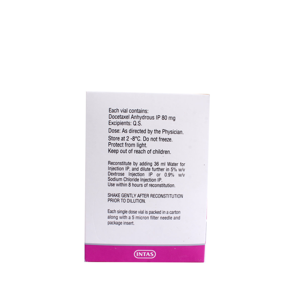 DOCEAQUALIP 80MG INJECTION, Pack of 1 INJECTION DOCEAQUALIP 80MG INJECTION, Pack of 1 INJECTION