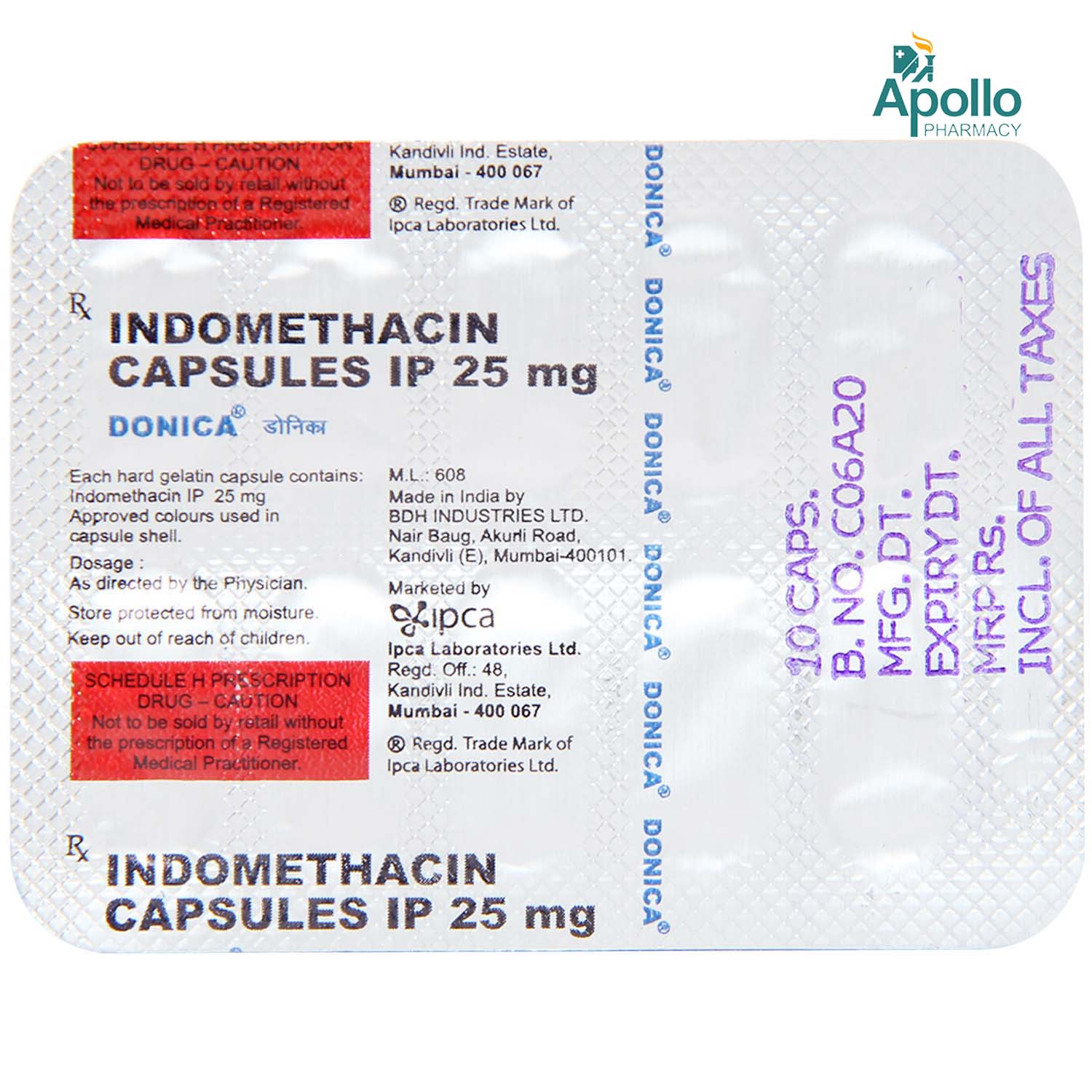 Donica Capsule 10's, Pack of 10 CAPSULES Donica Capsule 10's, Pack of 10 CAPSULES