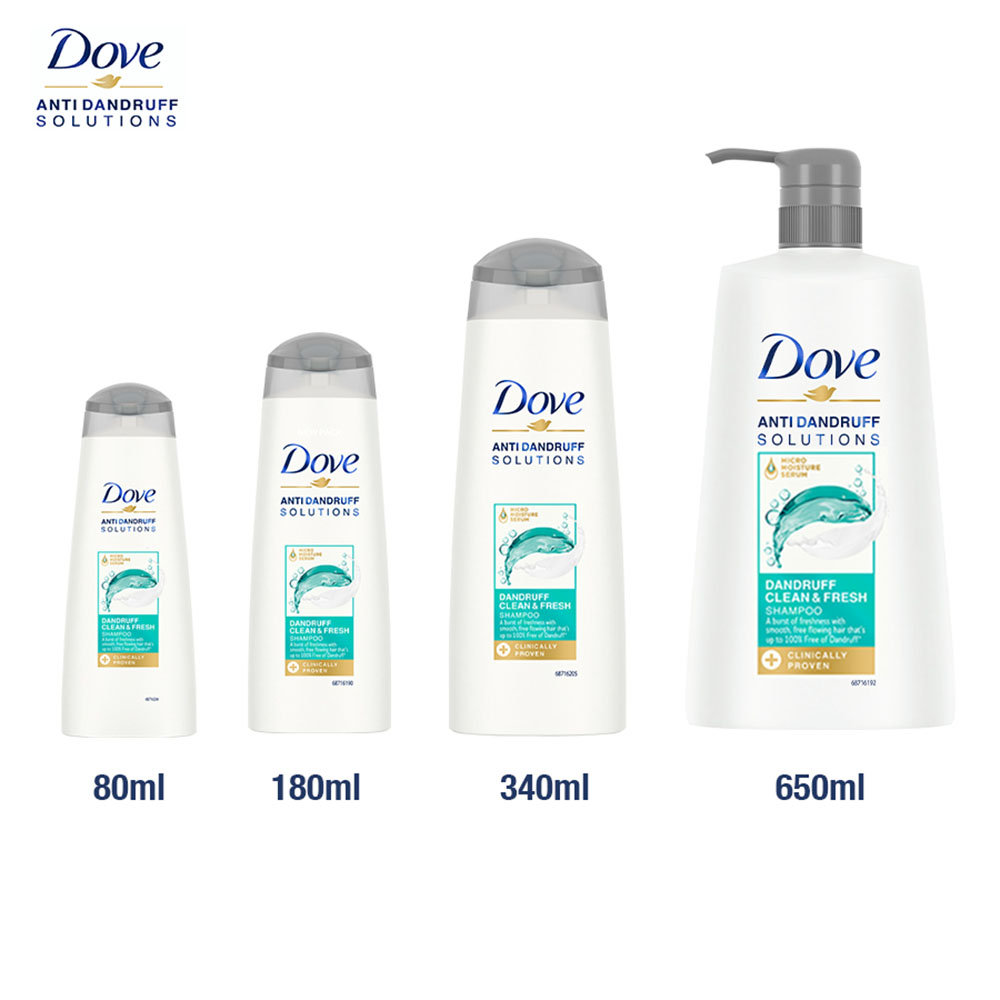Dove Dandruff Clean & Fresh Shampoo, 180 ml, Pack of 1 Dove Dandruff Clean & Fresh Shampoo, 180 ml, Pack of 1
