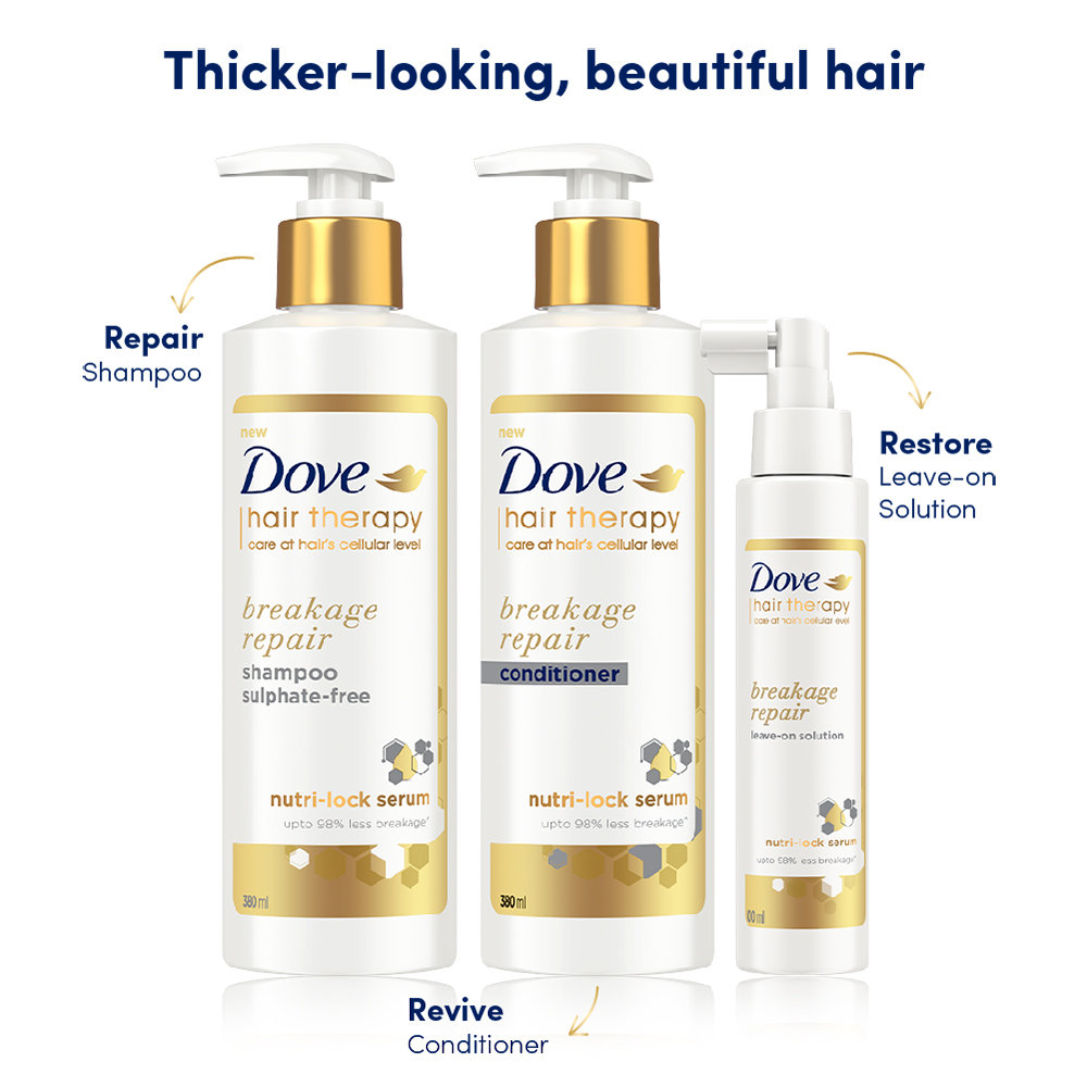 Dove Hair Therapy Breakage Repair Serum, 100 ml, Pack of 1 Dove Hair Therapy Breakage Repair Serum, 100 ml, Pack of 1