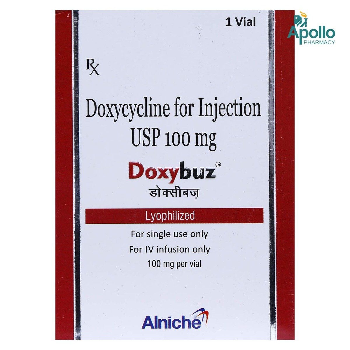 Doxybuz 100 mg Injection 1's, Pack of 1 INJECTION Doxybuz 100 mg Injection 1's, Pack of 1 INJECTION