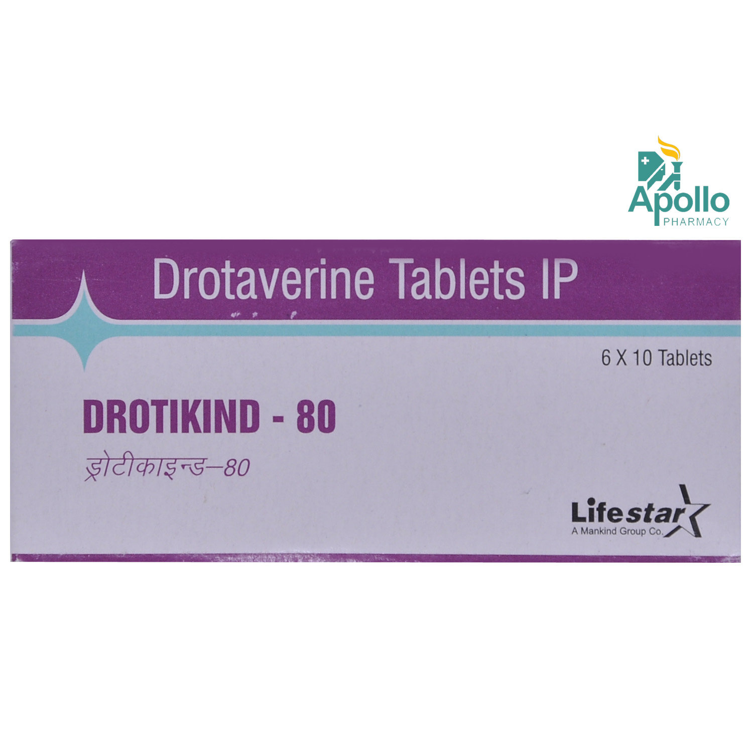 Drotikind-80 Tablet 10's, Pack of 10 TABLETS Drotikind-80 Tablet 10's, Pack of 10 TABLETS