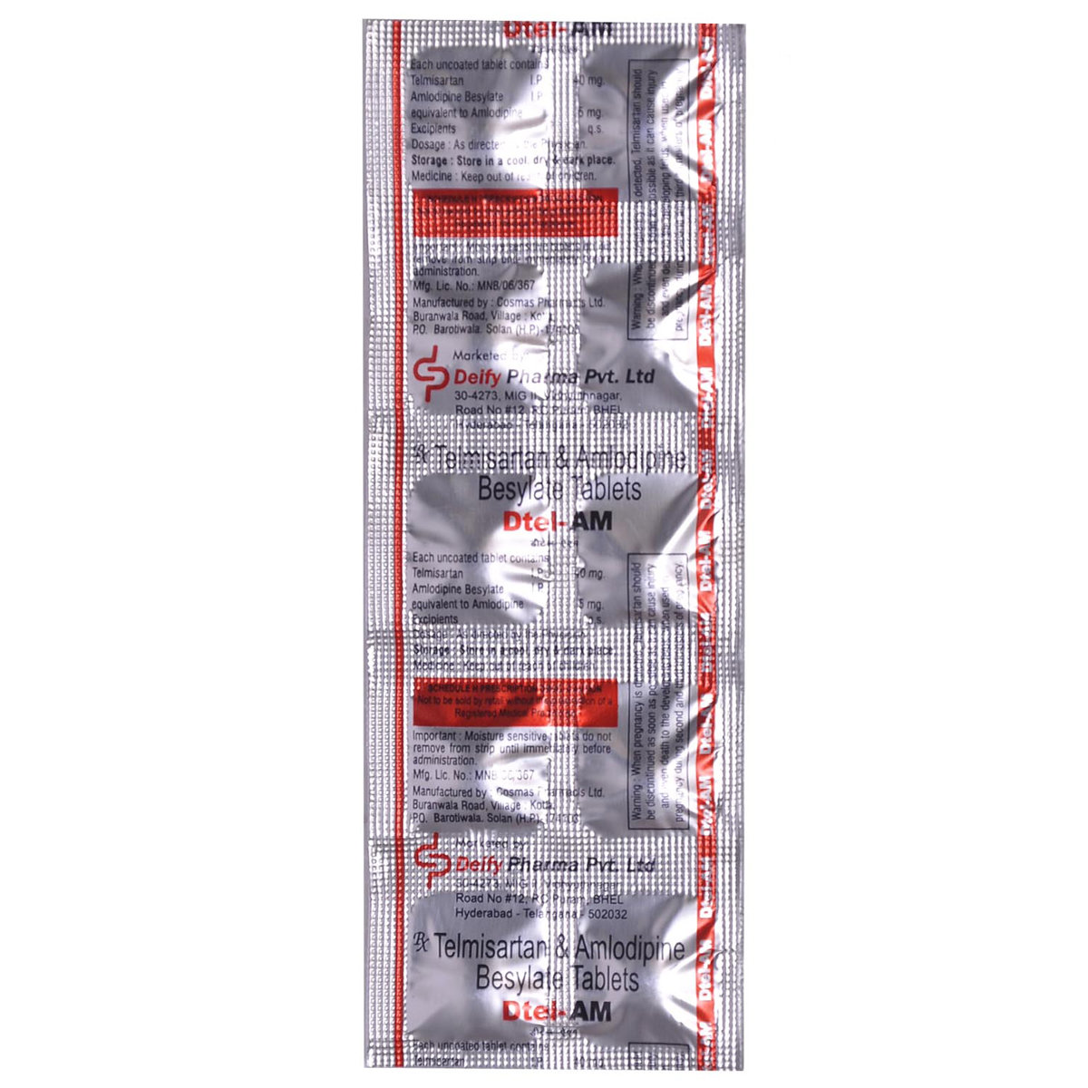 DTEL AM TABLET 10'S , Pack of 10 DTEL AM TABLET 10'S , Pack of 10