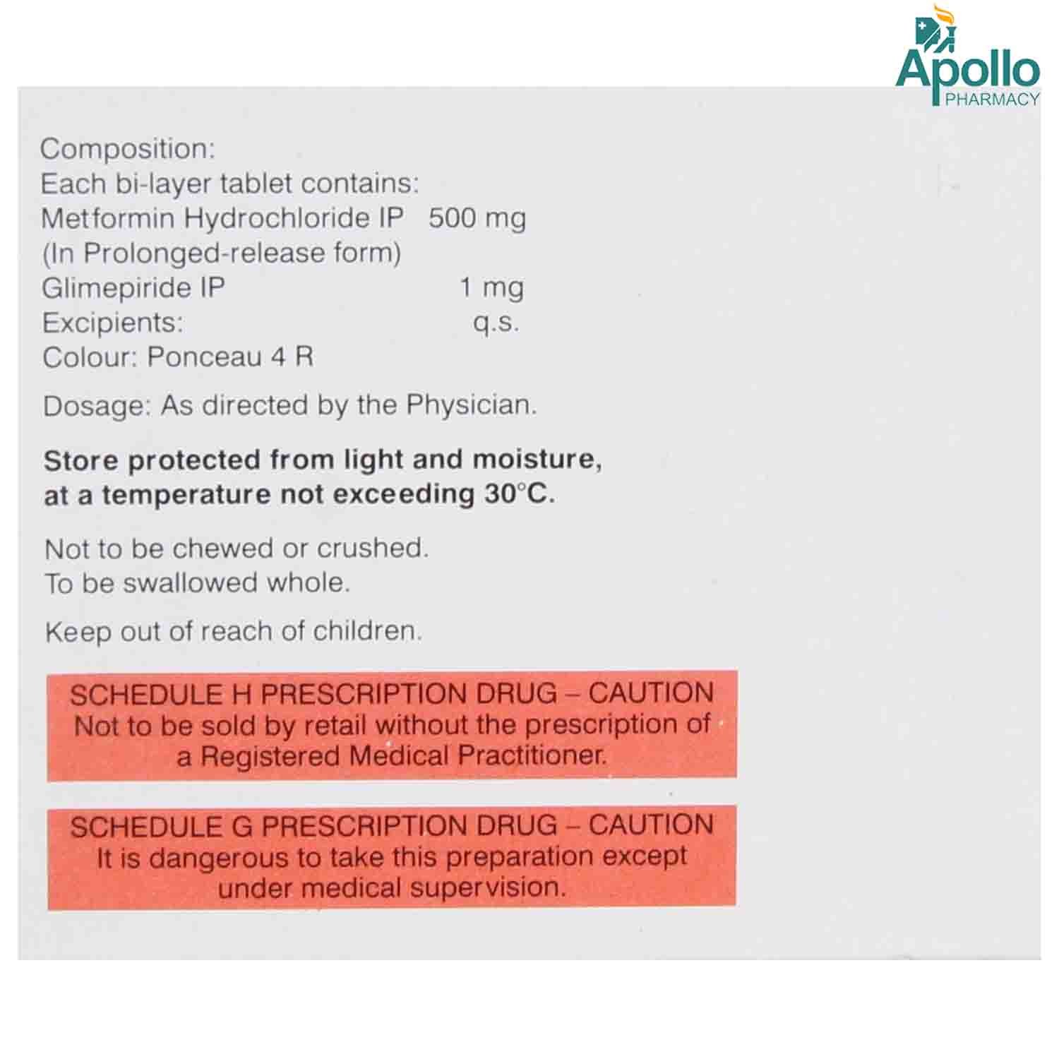 Duopil 1/500 Tablet 10's, Pack of 10 TABLETS Duopil 1/500 Tablet 10's, Pack of 10 TABLETS