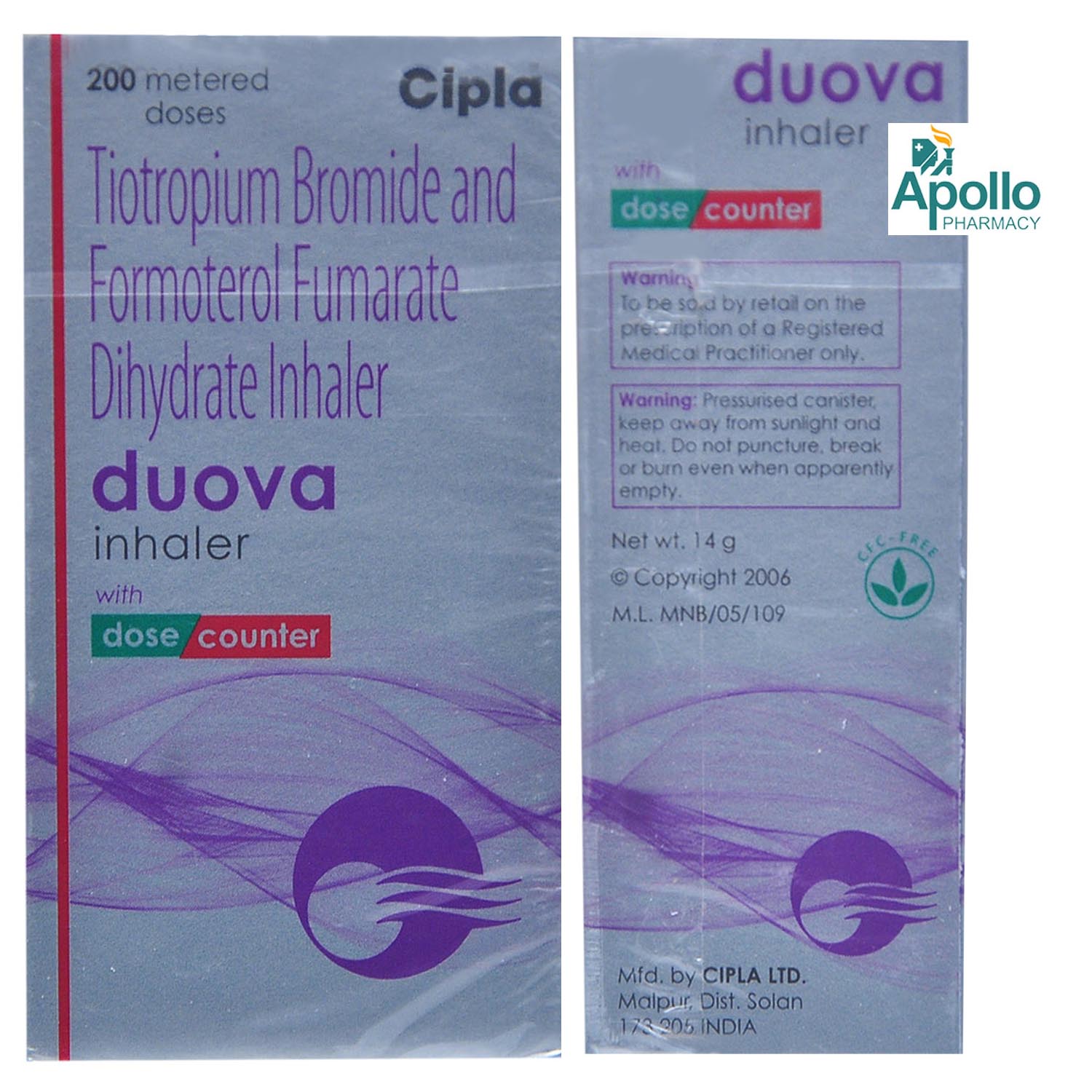 Duova Inhaler 200 mdi, Pack of 1 INHALER Duova Inhaler 200 mdi, Pack of 1 INHALER