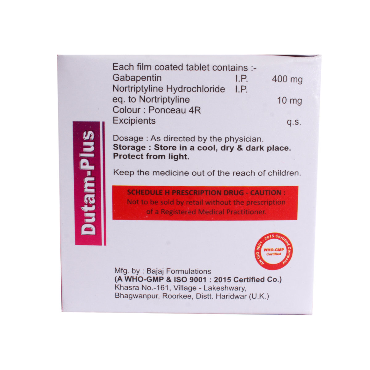 Dutam Plus Tablet 10's, Pack of 10 TabletS Dutam Plus Tablet 10's, Pack of 10 TabletS