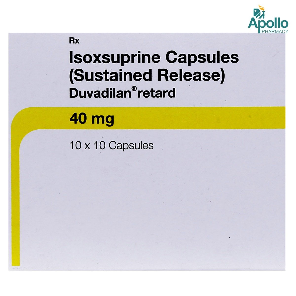 Duvadilan Retard 40 mg Capsule 10's, Pack of 10 CAPSULES Duvadilan Retard 40 mg Capsule 10's, Pack of 10 CAPSULES