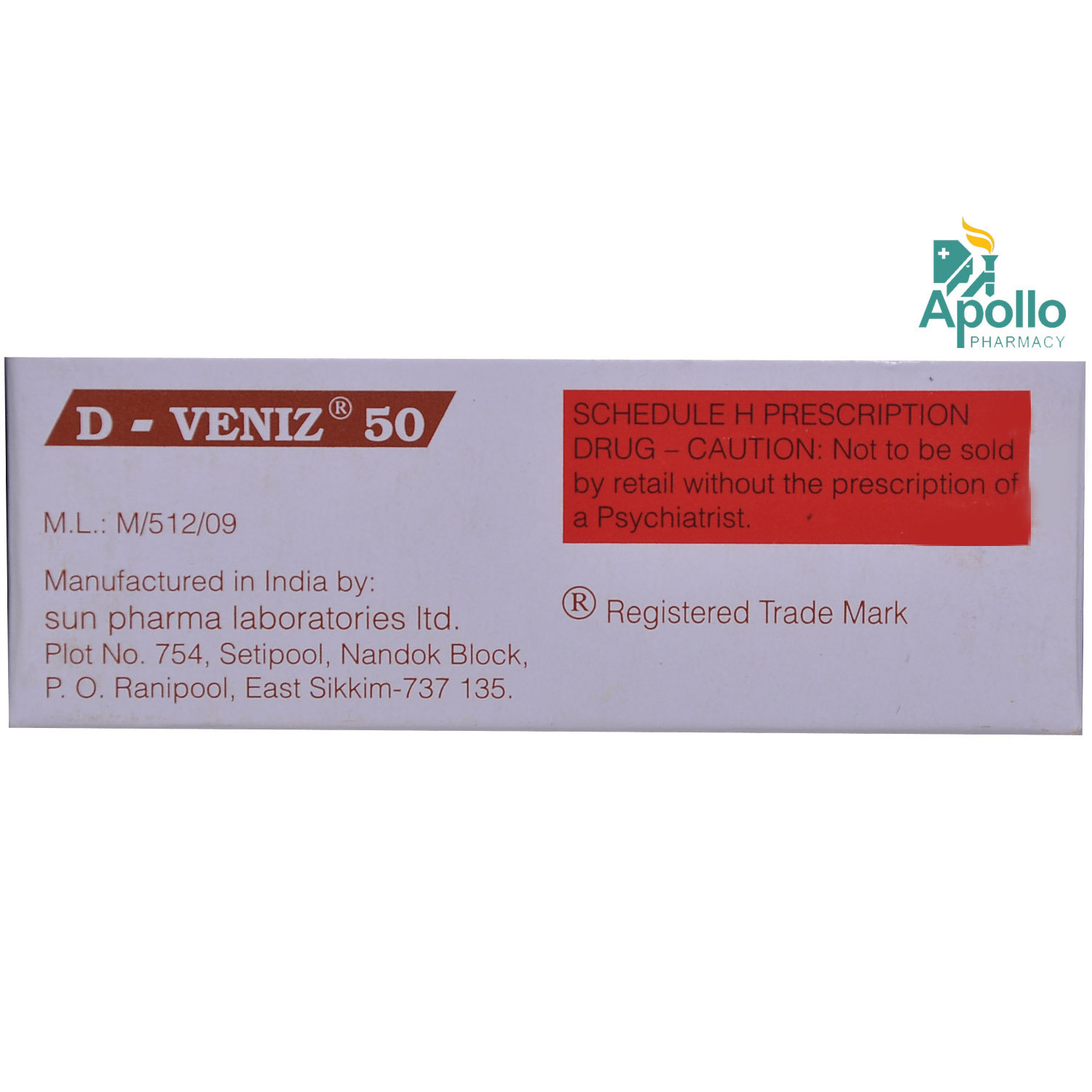 D-Veniz 50 Tablet 10's, Pack of 10 TABLETS D-Veniz 50 Tablet 10's, Pack of 10 TABLETS