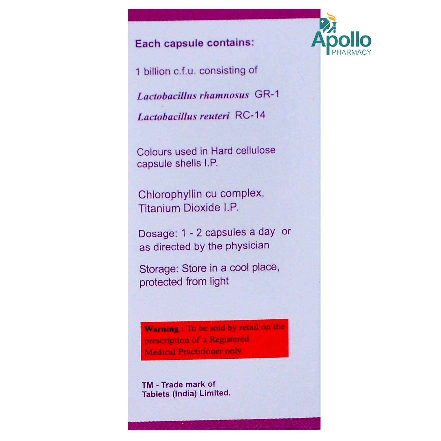 Ecoflora Capsule 30's, Pack of 1 CAPSULE Ecoflora Capsule 30's, Pack of 1 CAPSULE