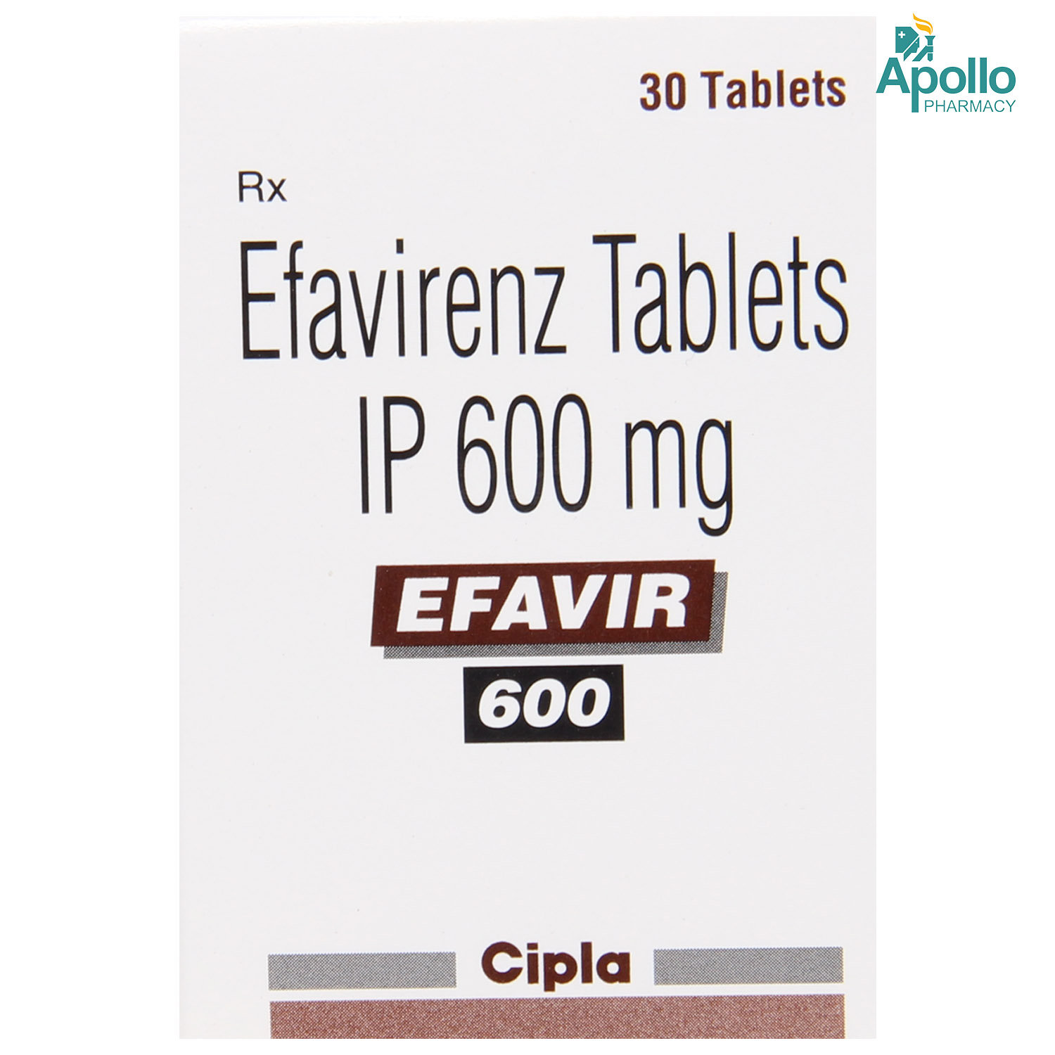 Efavir 600 Tablet 30's, Pack of 1 TABLET Efavir 600 Tablet 30's, Pack of 1 TABLET