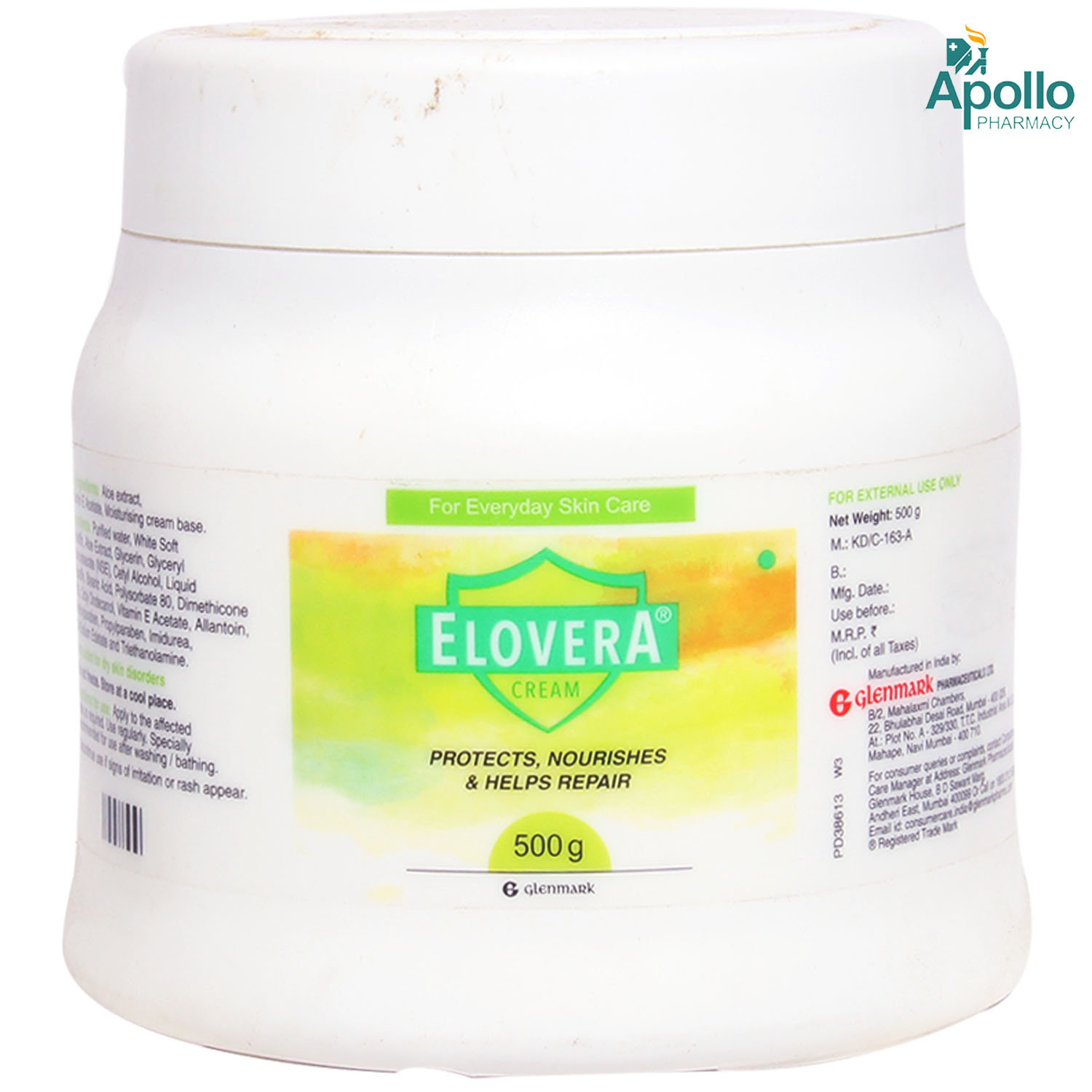 Elovera Cream 500 gm, Pack of 1 OINTMENT Elovera Cream 500 gm, Pack of 1 OINTMENT