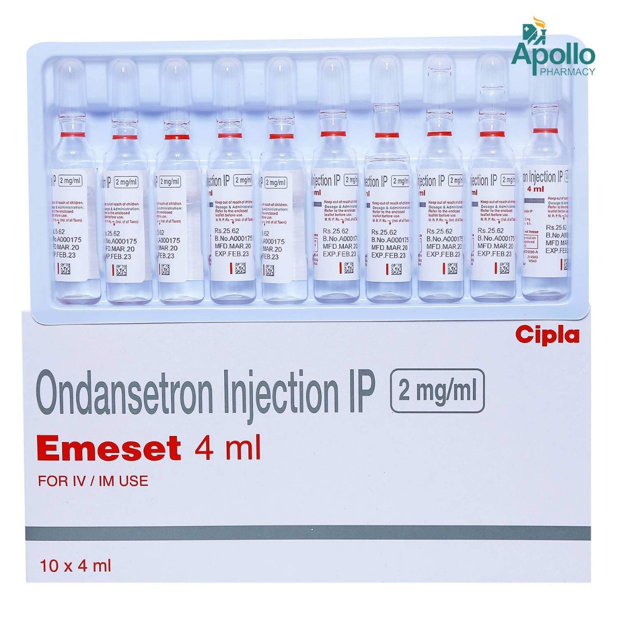 Emeset Injection 10X4 ml, Pack of 10 InjectionS Emeset Injection 10X4 ml, Pack of 10 InjectionS