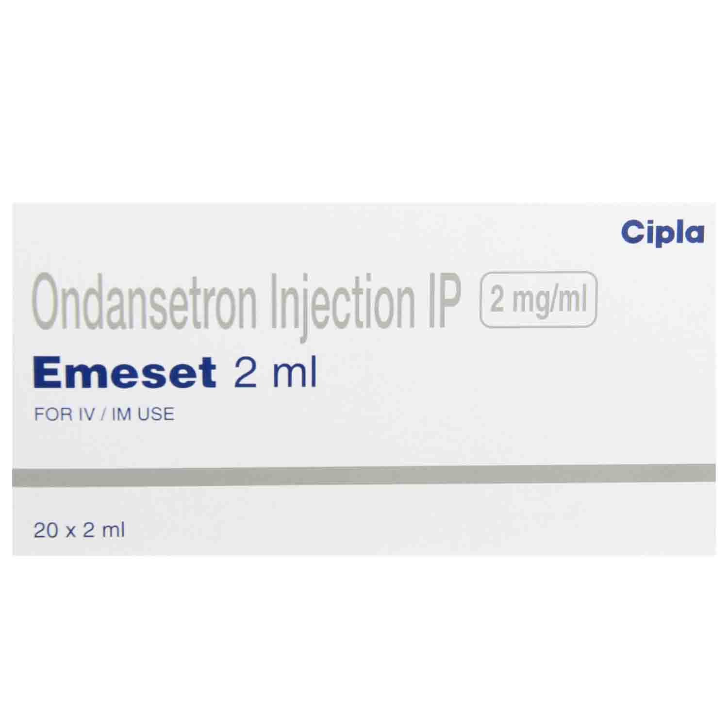 Emeset 2 Injection 2 ml, Pack of 1 INJECTION Emeset 2 Injection 2 ml, Pack of 1 INJECTION