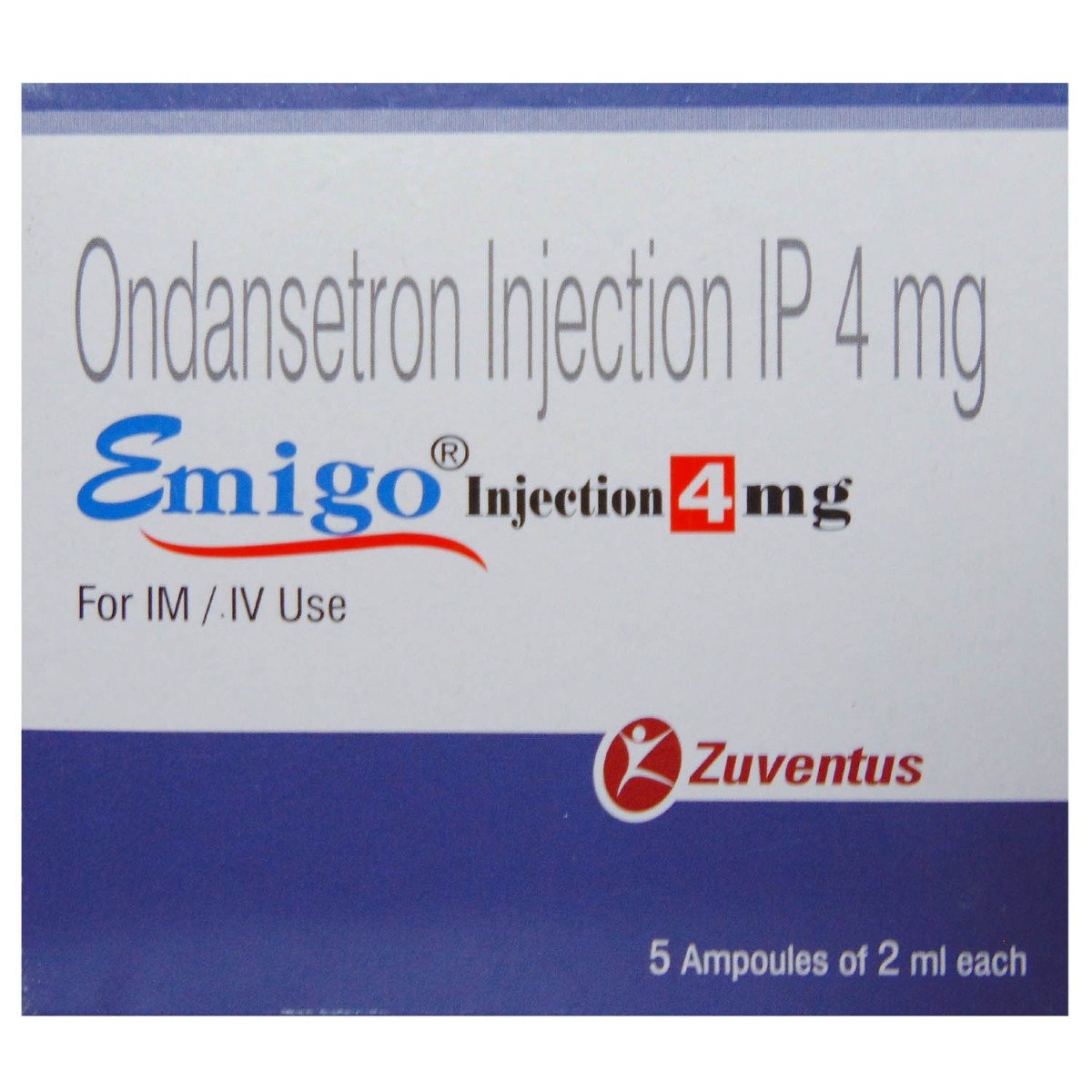 Emigo 4 mg Injection 2 ml, Pack of 1 Injection Emigo 4 mg Injection 2 ml, Pack of 1 Injection