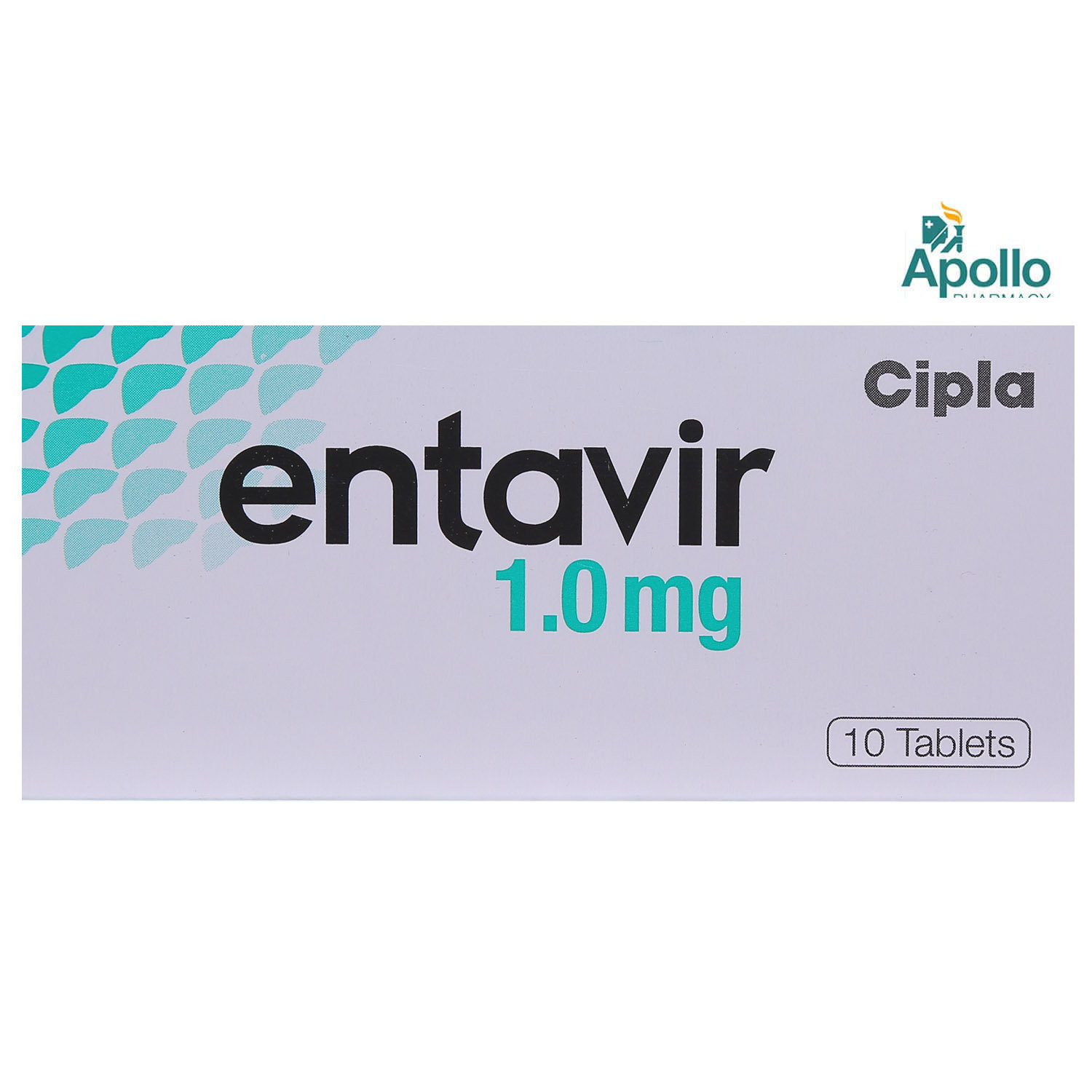 Entavir 1 mg Tablet 10's, Pack of 10 TabletS Entavir 1 mg Tablet 10's, Pack of 10 TabletS