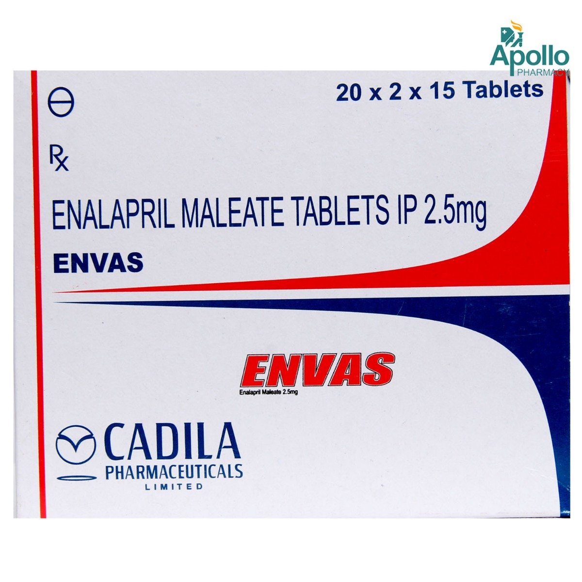 Envas 2.5 Tablet 15's, Pack of 15 TABLETS Envas 2.5 Tablet 15's, Pack of 15 TABLETS