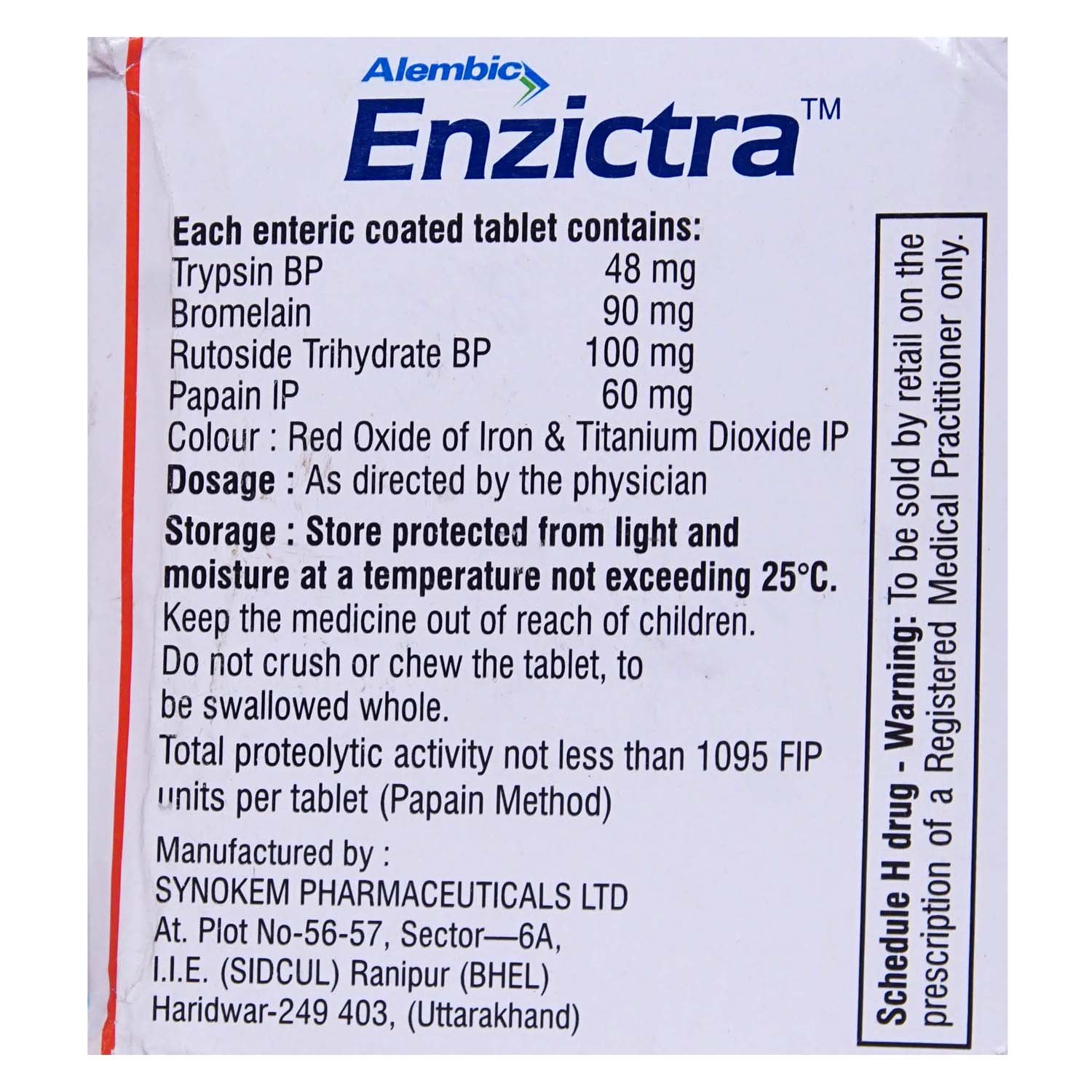 Enzictra Tablet 10's, Pack of 10 Enzictra Tablet 10's, Pack of 10