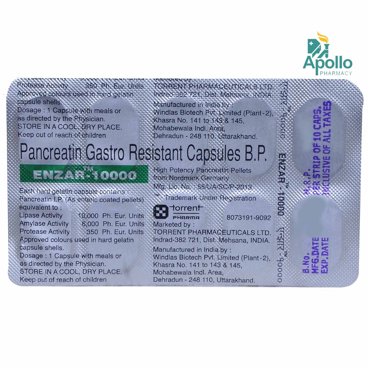 ENZAR 10000 CAPSULE 10'S , Pack of 10 CapsuleS ENZAR 10000 CAPSULE 10'S , Pack of 10 CapsuleS