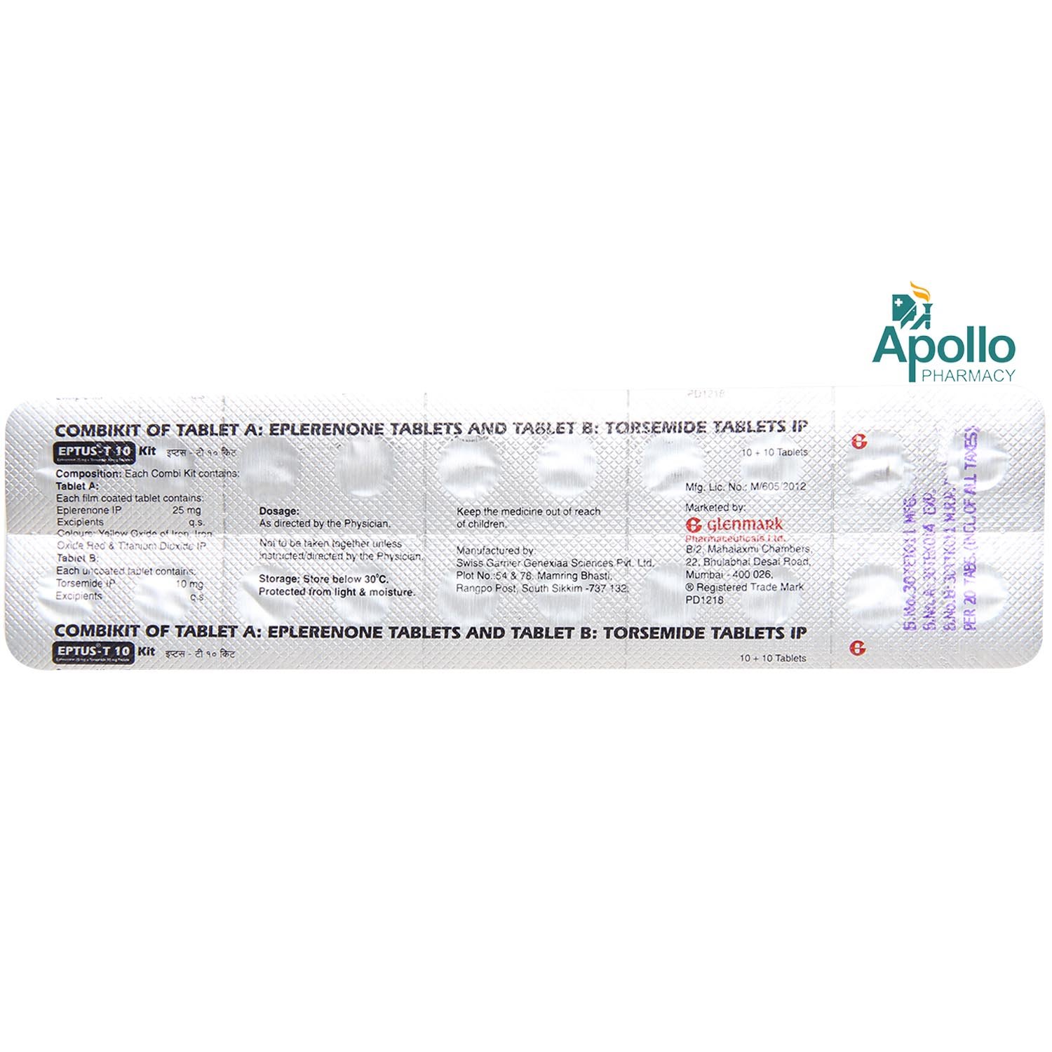 Eptus-T 10 Kit 1's, Pack of 1 Tablet Eptus-T 10 Kit 1's, Pack of 1 Tablet