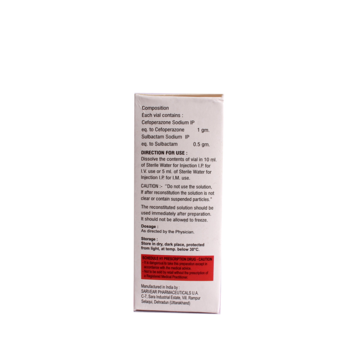 Eradibact 1.5Gm Inj, Pack of 1 INJECTION Eradibact 1.5Gm Inj, Pack of 1 INJECTION