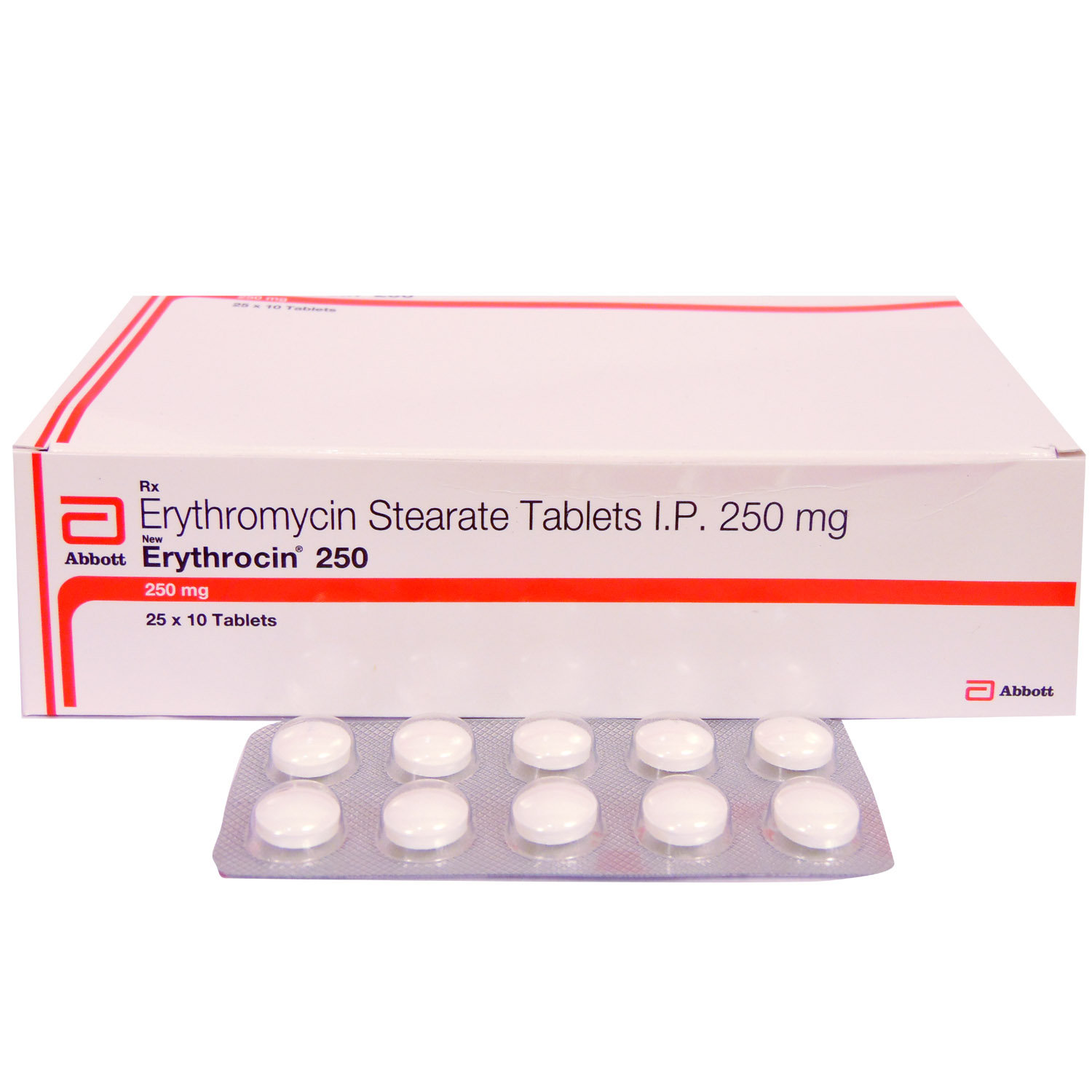Erythrocin 250 Tablet 10's, Pack of 10 TABLETS Erythrocin 250 Tablet 10's, Pack of 10 TABLETS
