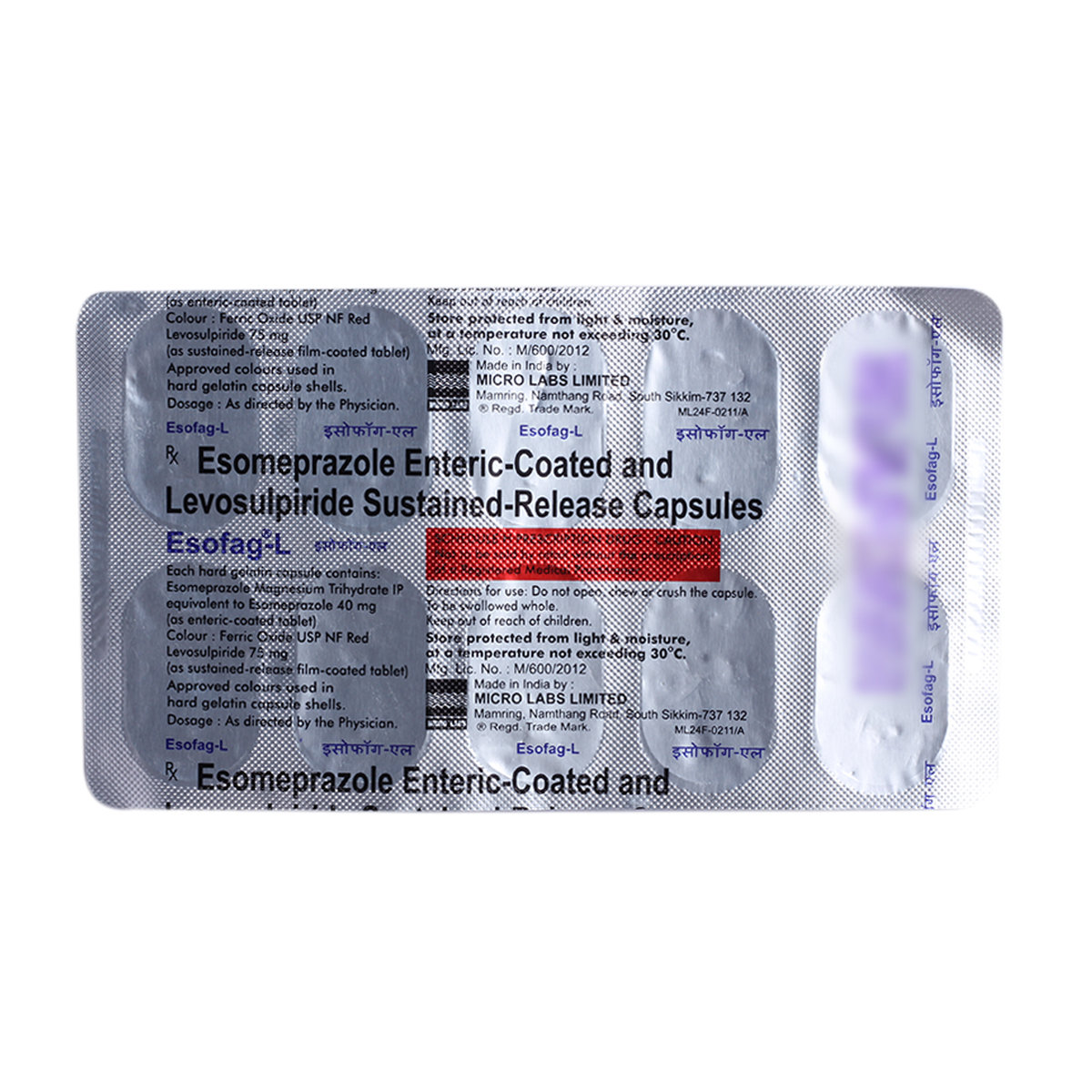 Esofag L Capsule 10's, Pack of 10 CAPSULES Esofag L Capsule 10's, Pack of 10 CAPSULES