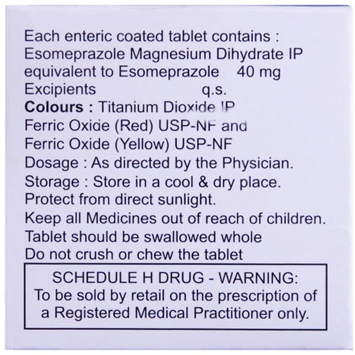 Esofine 40 Tablet 10's, Pack of 10 TABLETS Esofine 40 Tablet 10's, Pack of 10 TABLETS