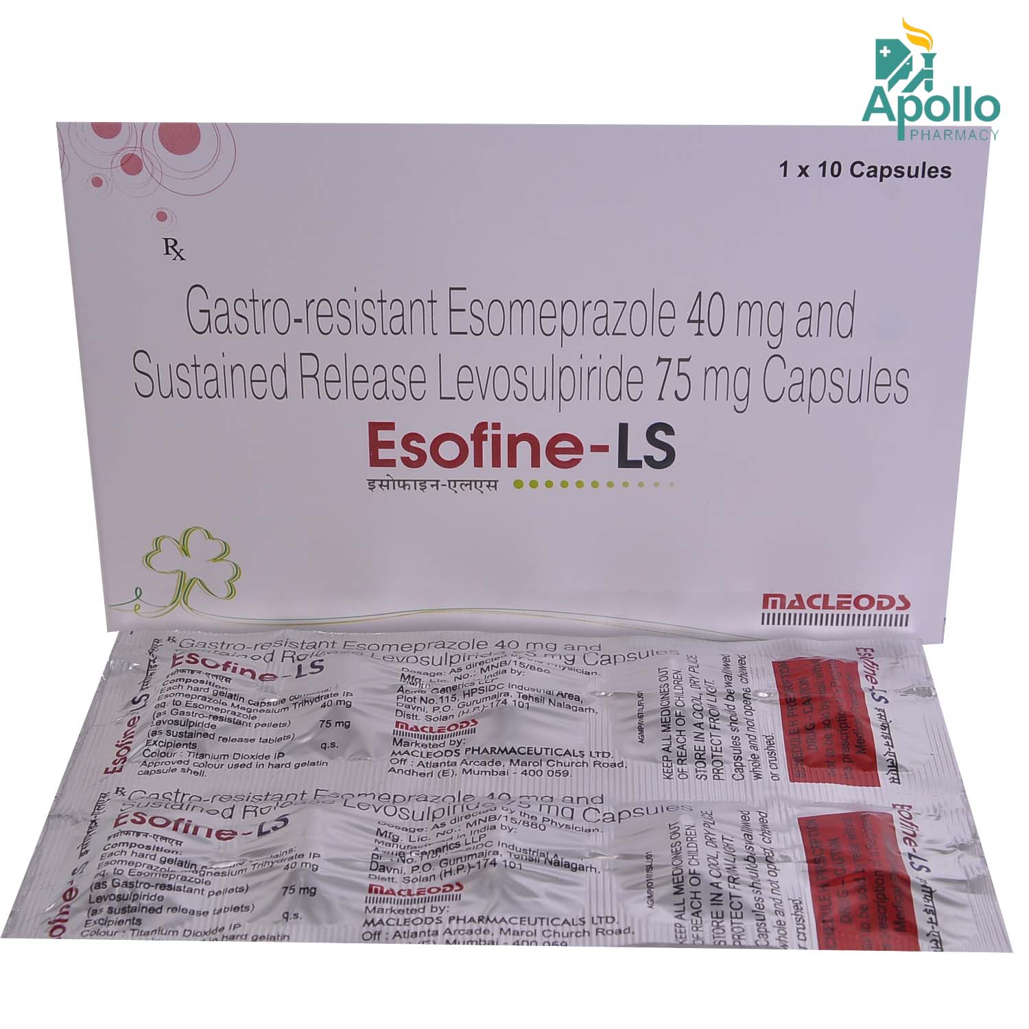 Esofine-LS Capsule 10's, Pack of 10 CAPSULES Esofine-LS Capsule 10's, Pack of 10 CAPSULES