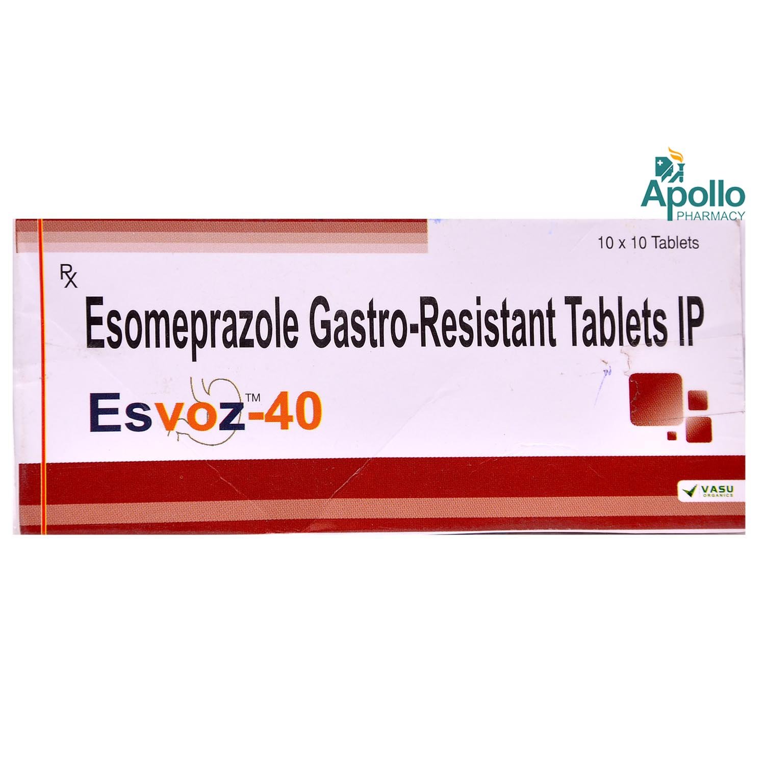 Esvoz 40 mg Tablet 10's, Pack of 10 TabletS Esvoz 40 mg Tablet 10's, Pack of 10 TabletS
