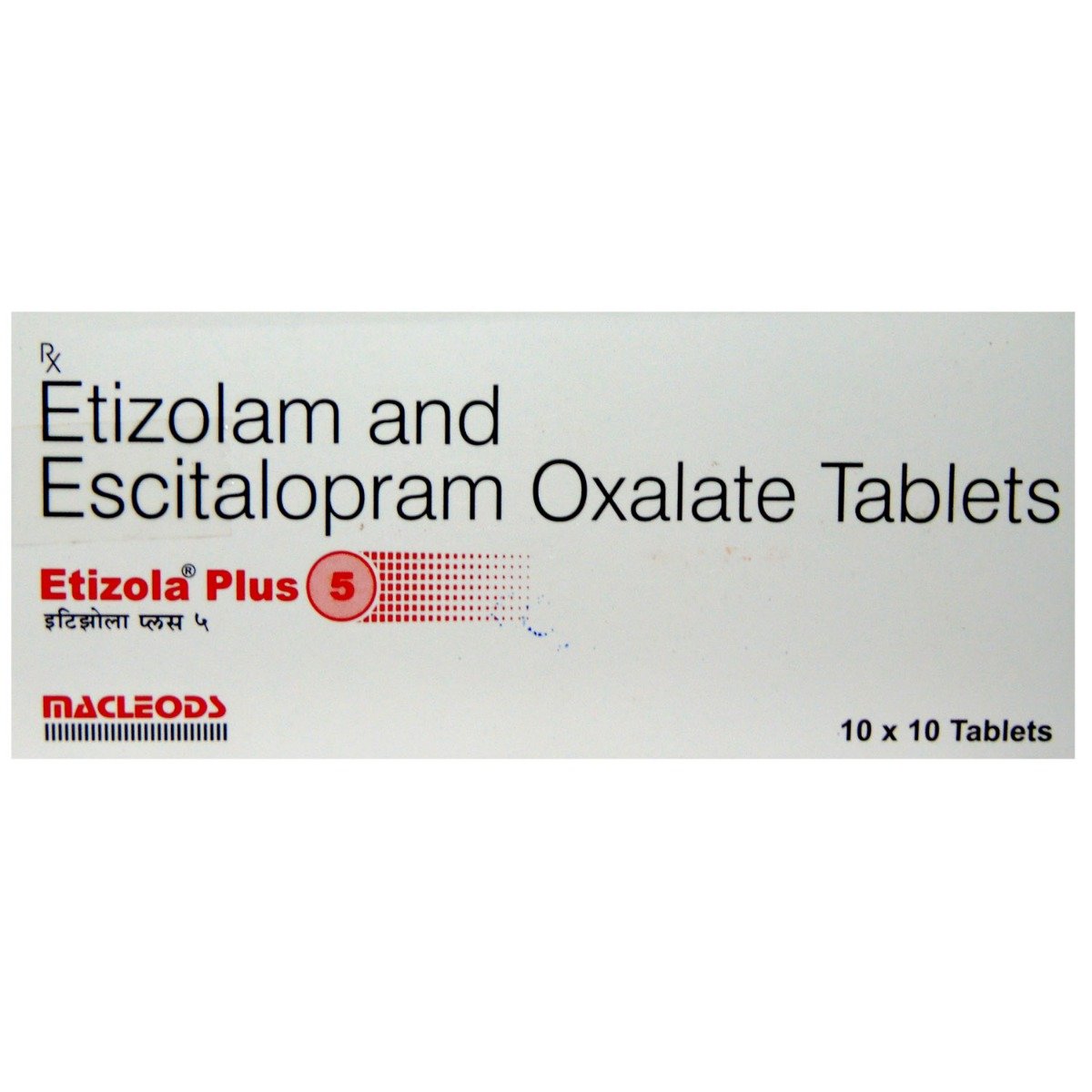 Etizola Plus 5 Tablet 10's, Pack of 10 TABLETS Etizola Plus 5 Tablet 10's, Pack of 10 TABLETS