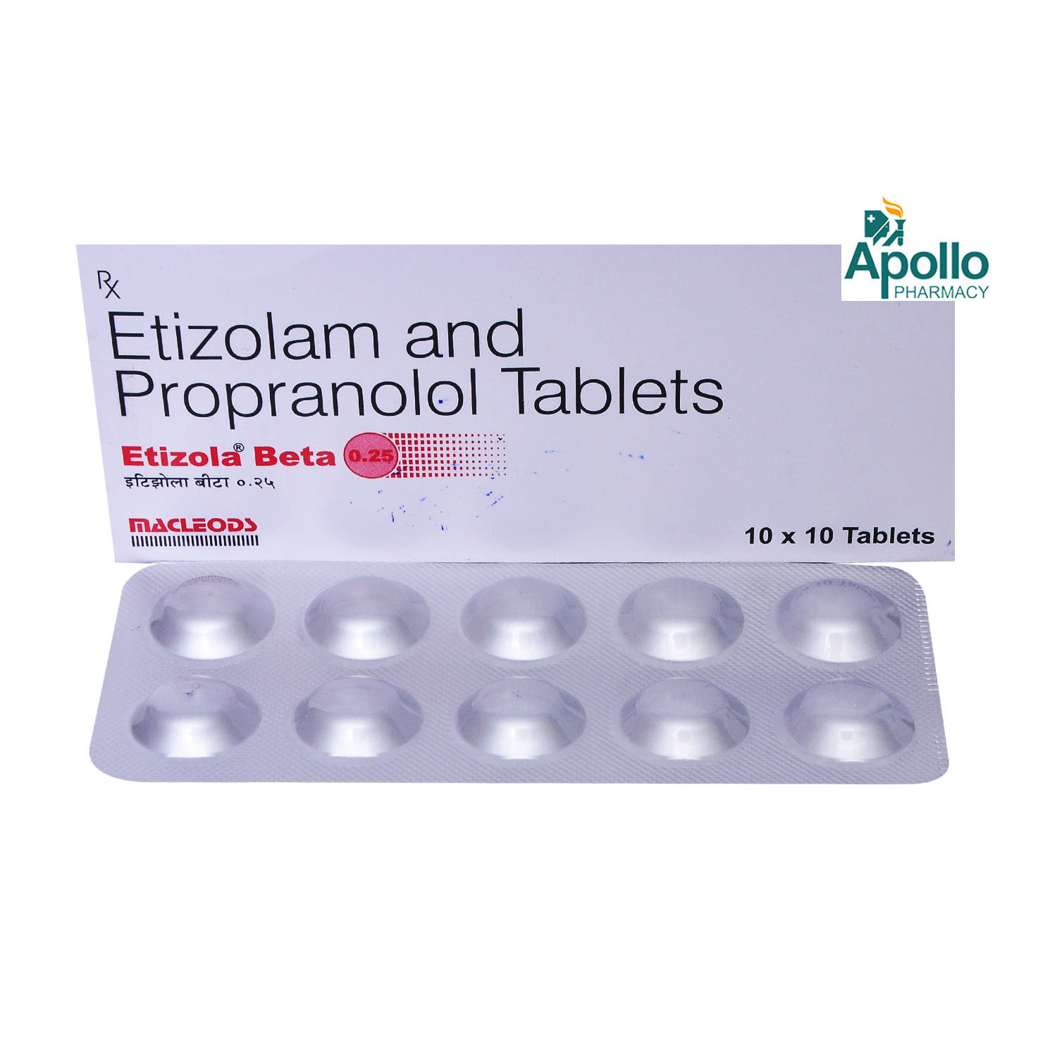 Etizola Beta 0.25 Tablet 10's, Pack of 10 TABLETS Etizola Beta 0.25 Tablet 10's, Pack of 10 TABLETS