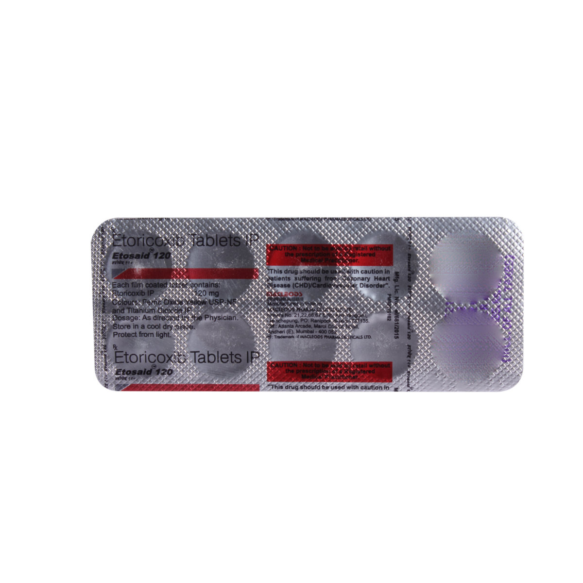 Etosaid 120 mg Tablet 10's, Pack of 10 TabletS Etosaid 120 mg Tablet 10's, Pack of 10 TabletS