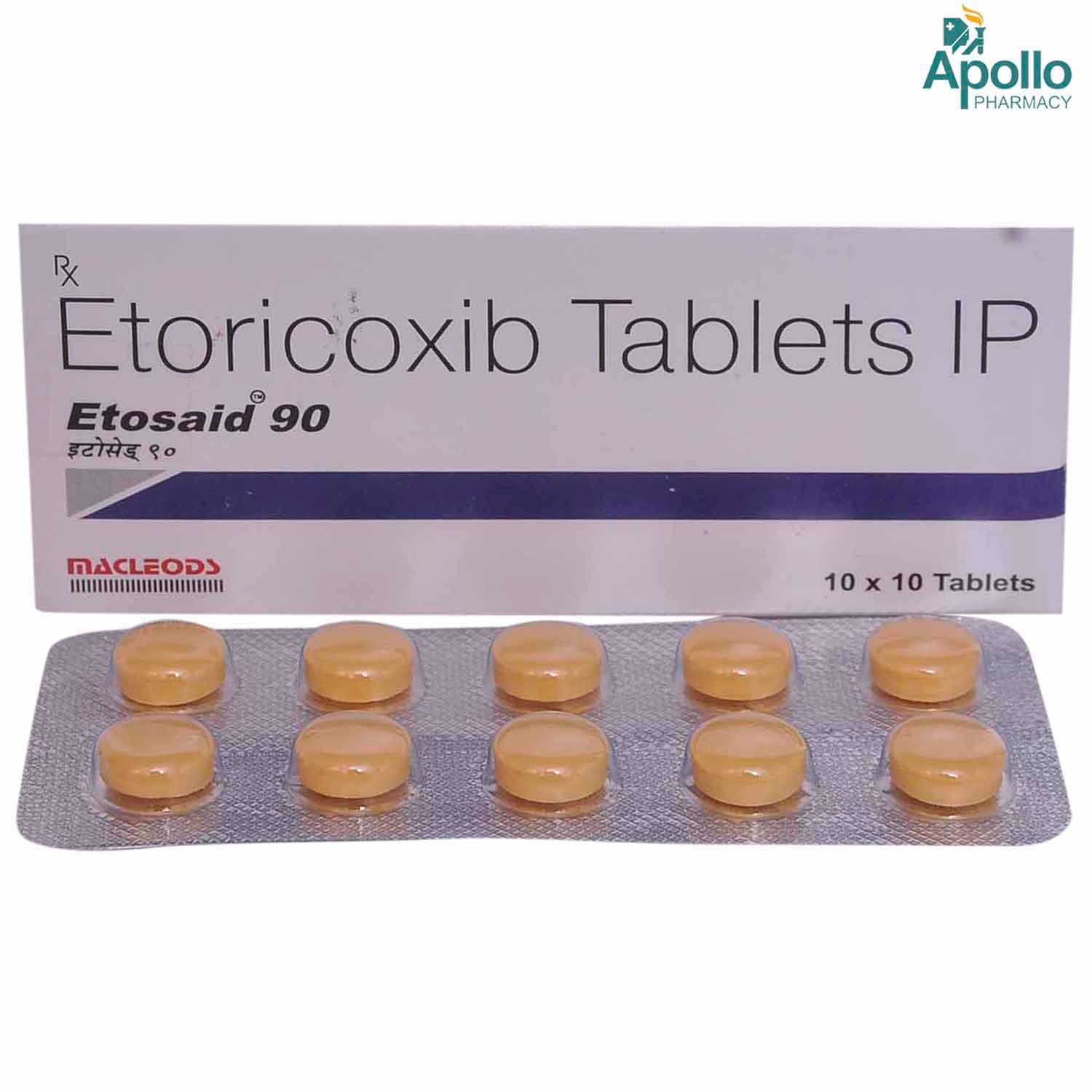Etosaid 90 Tablet 10's, Pack of 10 TABLETS Etosaid 90 Tablet 10's, Pack of 10 TABLETS