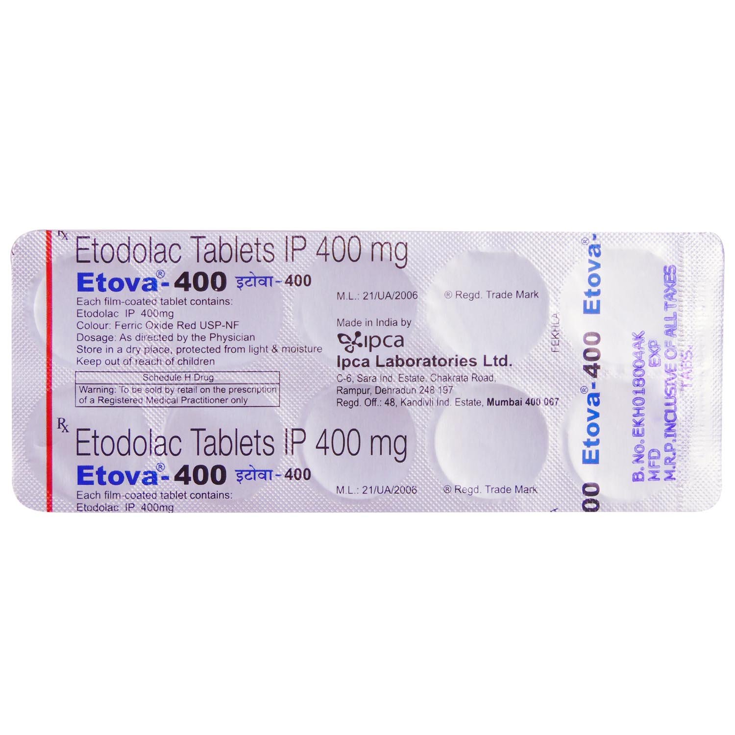 Etova-400 Tablet 10's, Pack of 10 TABLETS Etova-400 Tablet 10's, Pack of 10 TABLETS