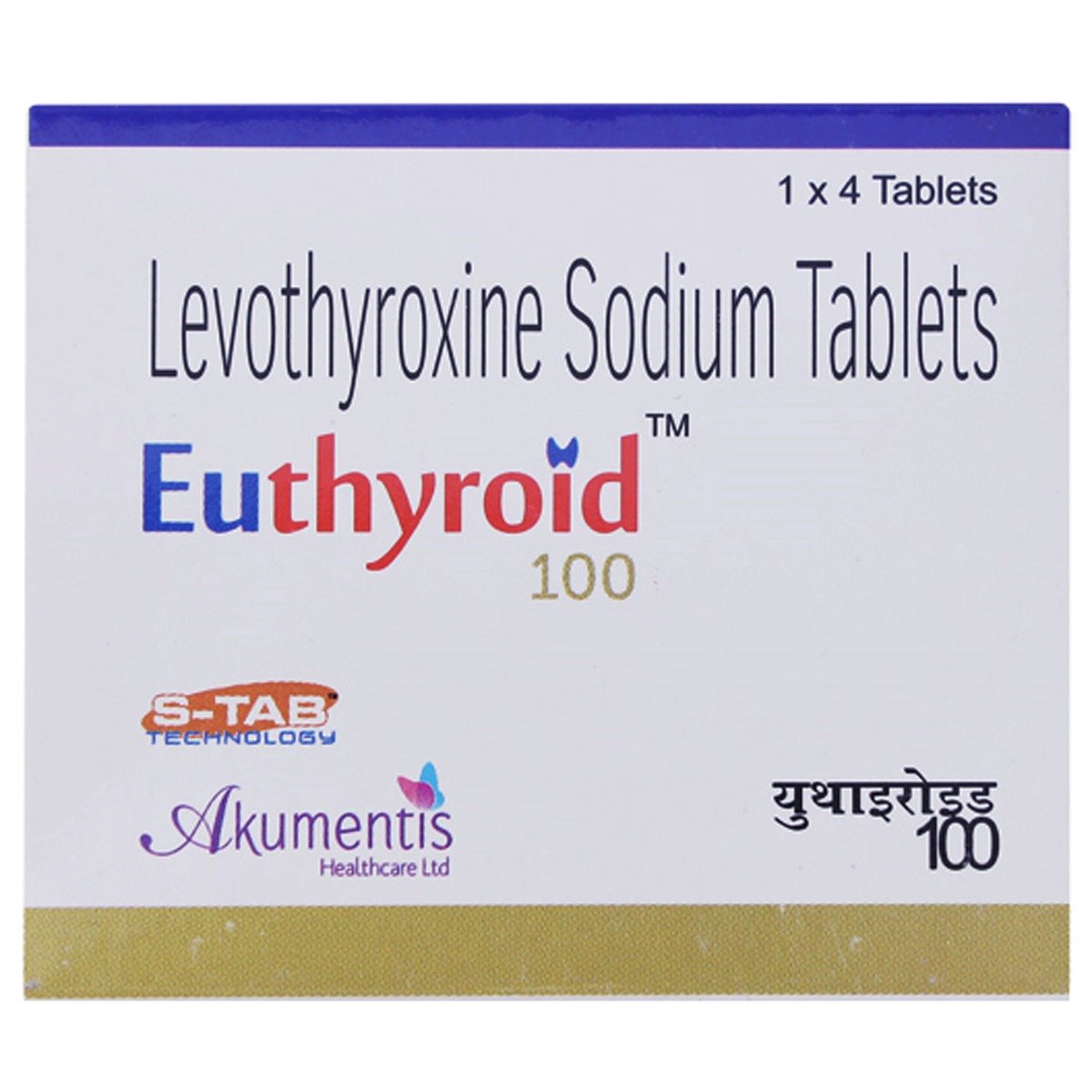 Euthyroid 100 Tablet 4's, Pack of 4 TABLETS Euthyroid 100 Tablet 4's, Pack of 4 TABLETS