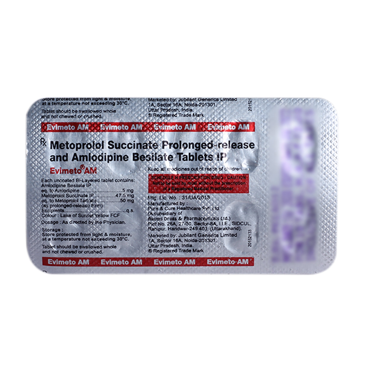 Evimeto AM Tablet 10's, Pack of 10 TABLETS Evimeto AM Tablet 10's, Pack of 10 TABLETS