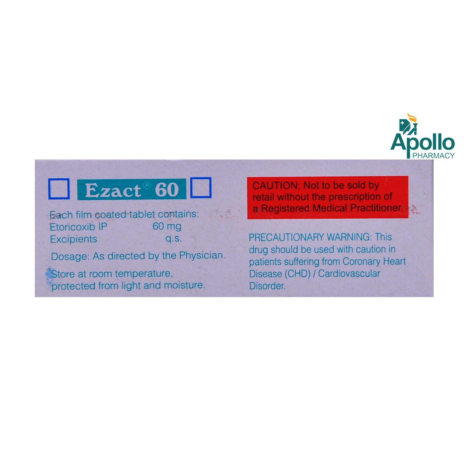 Ezact 60 Tablet 10's, Pack of 10 TABLETS Ezact 60 Tablet 10's, Pack of 10 TABLETS