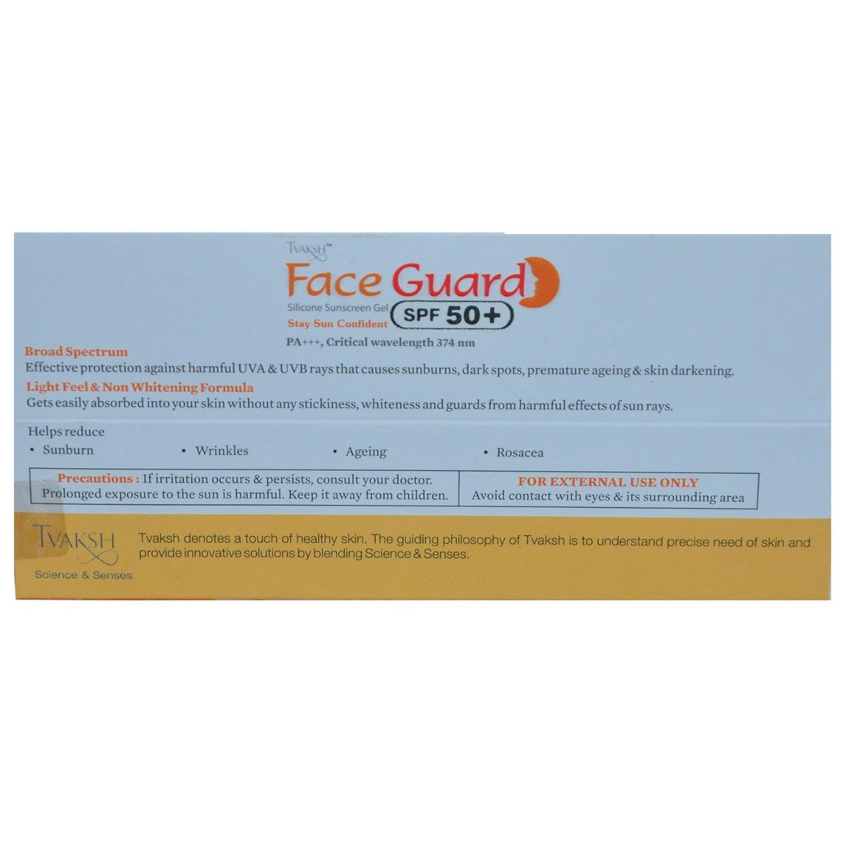 Tvaksh Face Guard SPF 50 Plus Gel 30 gm, Pack of 1 Tvaksh Face Guard SPF 50 Plus Gel 30 gm, Pack of 1