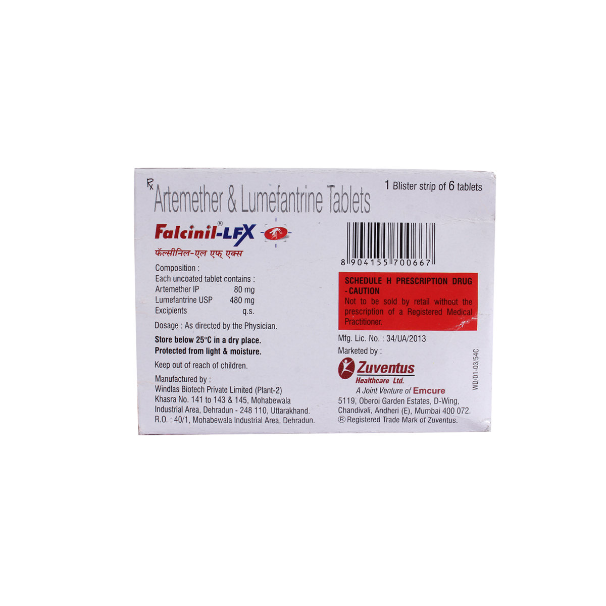 Falcinil -LFX Tablet 6's, Pack of 6 TabletS Falcinil -LFX Tablet 6's, Pack of 6 TabletS