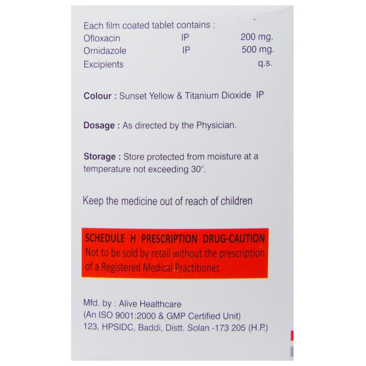 Felox-OZ Tablet 10's, Pack of 10 TabletS Felox-OZ Tablet 10's, Pack of 10 TabletS